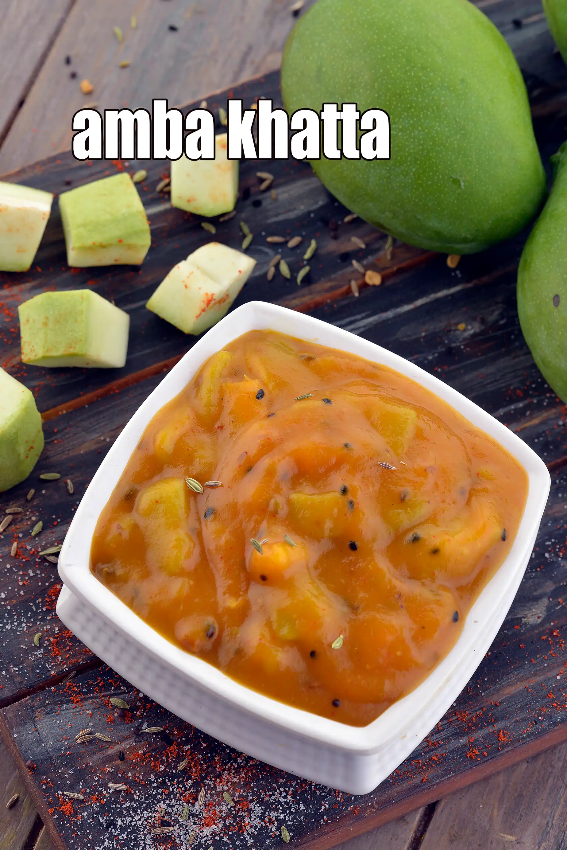 amba khatta recipe | Odia style instant raw mango chutney, pickle |