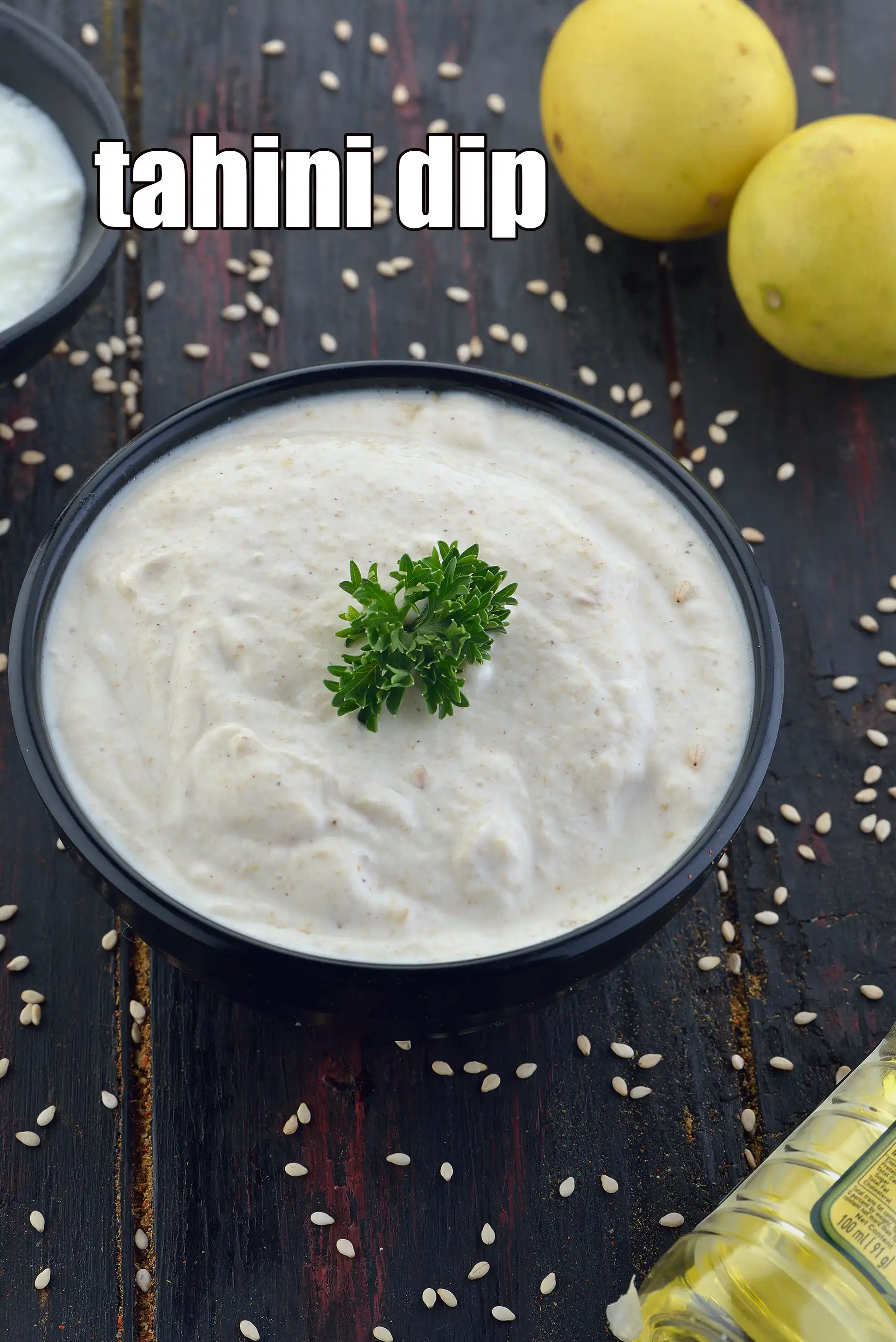 tahini dip recipe | Indian style tahini sauce | how to make tahini | Lebanese tahini yoghurt dip |