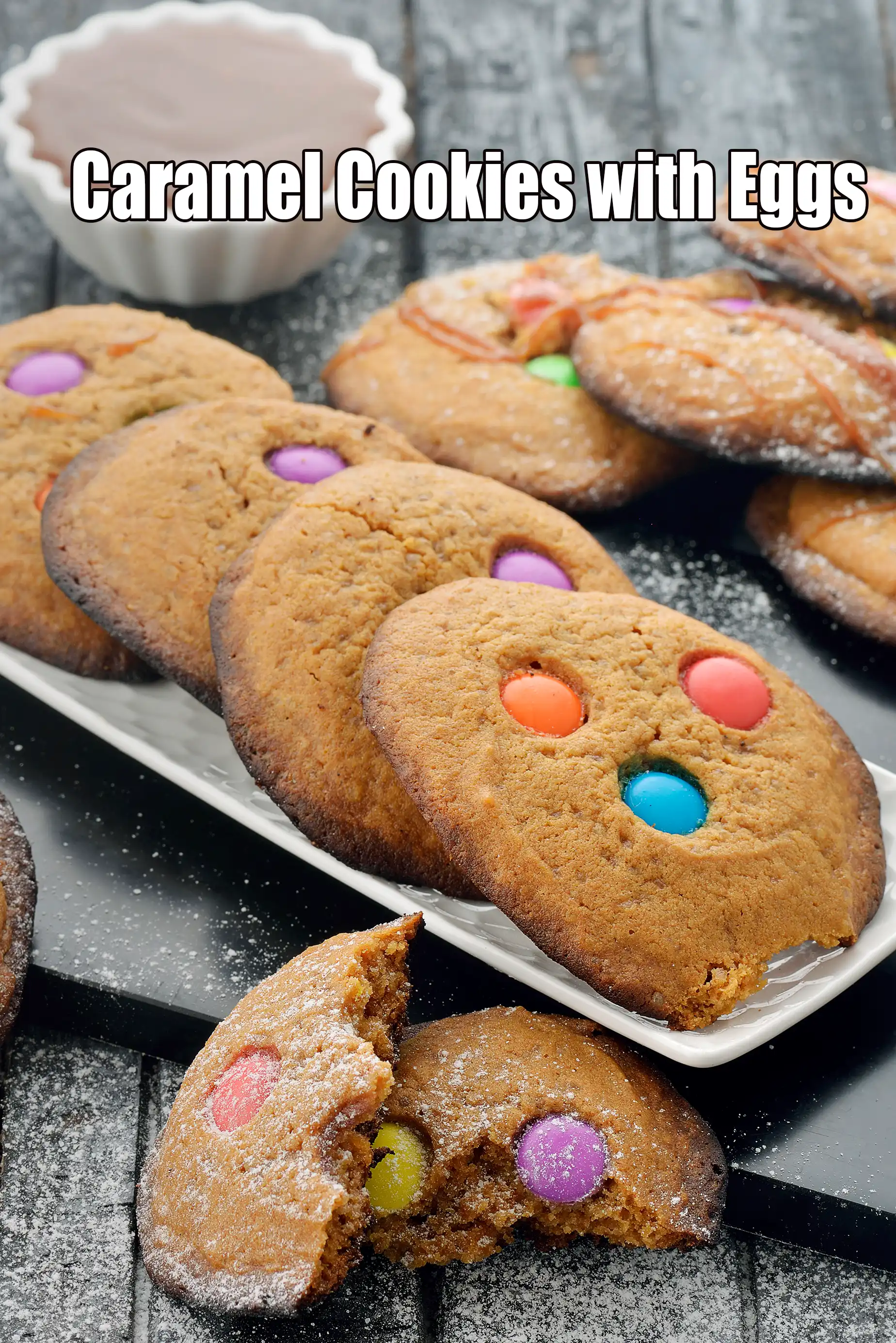 Caramel Cookies with Eggs | Indian Caramel Biscuits | Chewy Caramel Cookies |