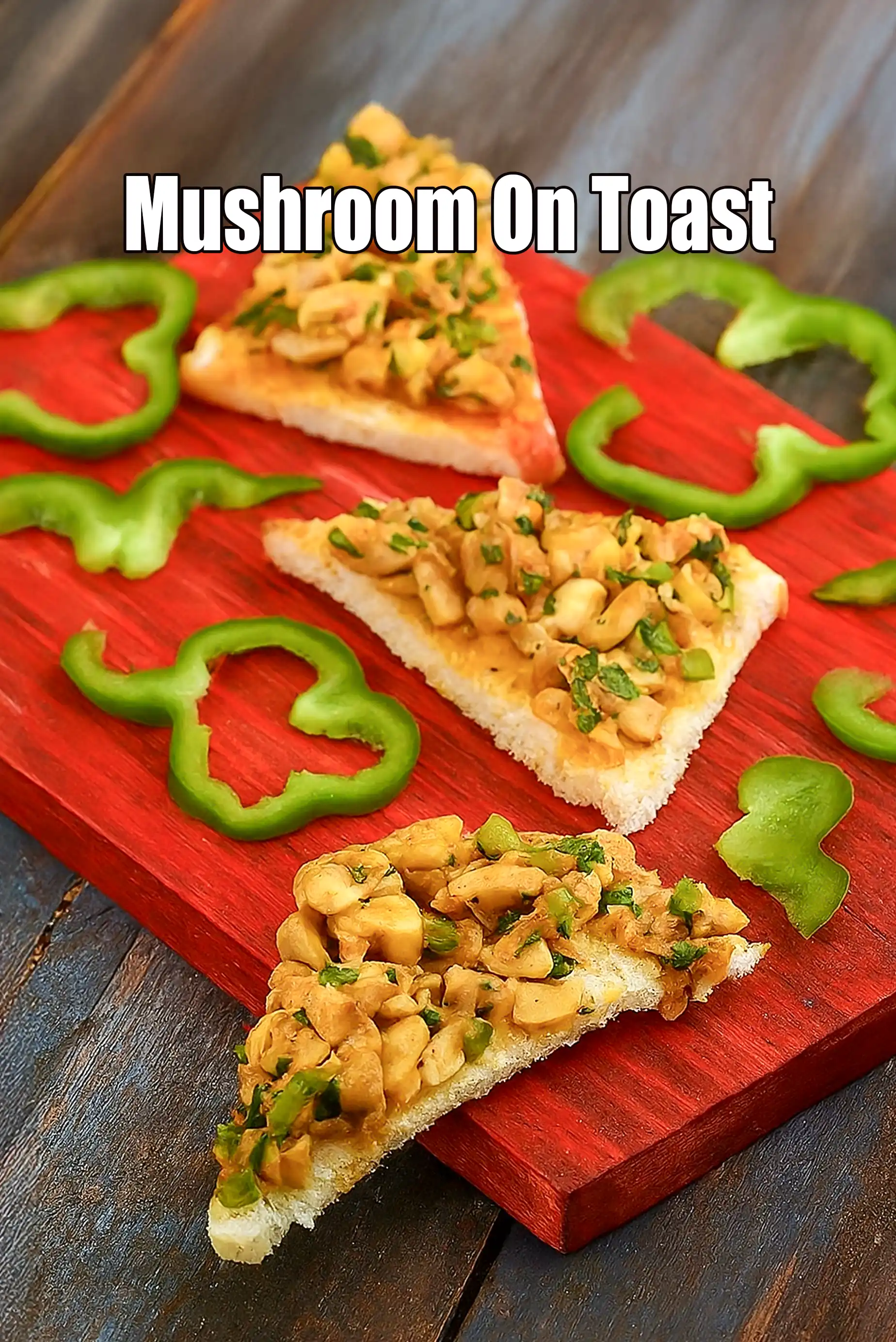 Mushroom On Toast recipe | Cheesy Mushroom Toast (Indian Style) |  Masala Mushroom Toast |