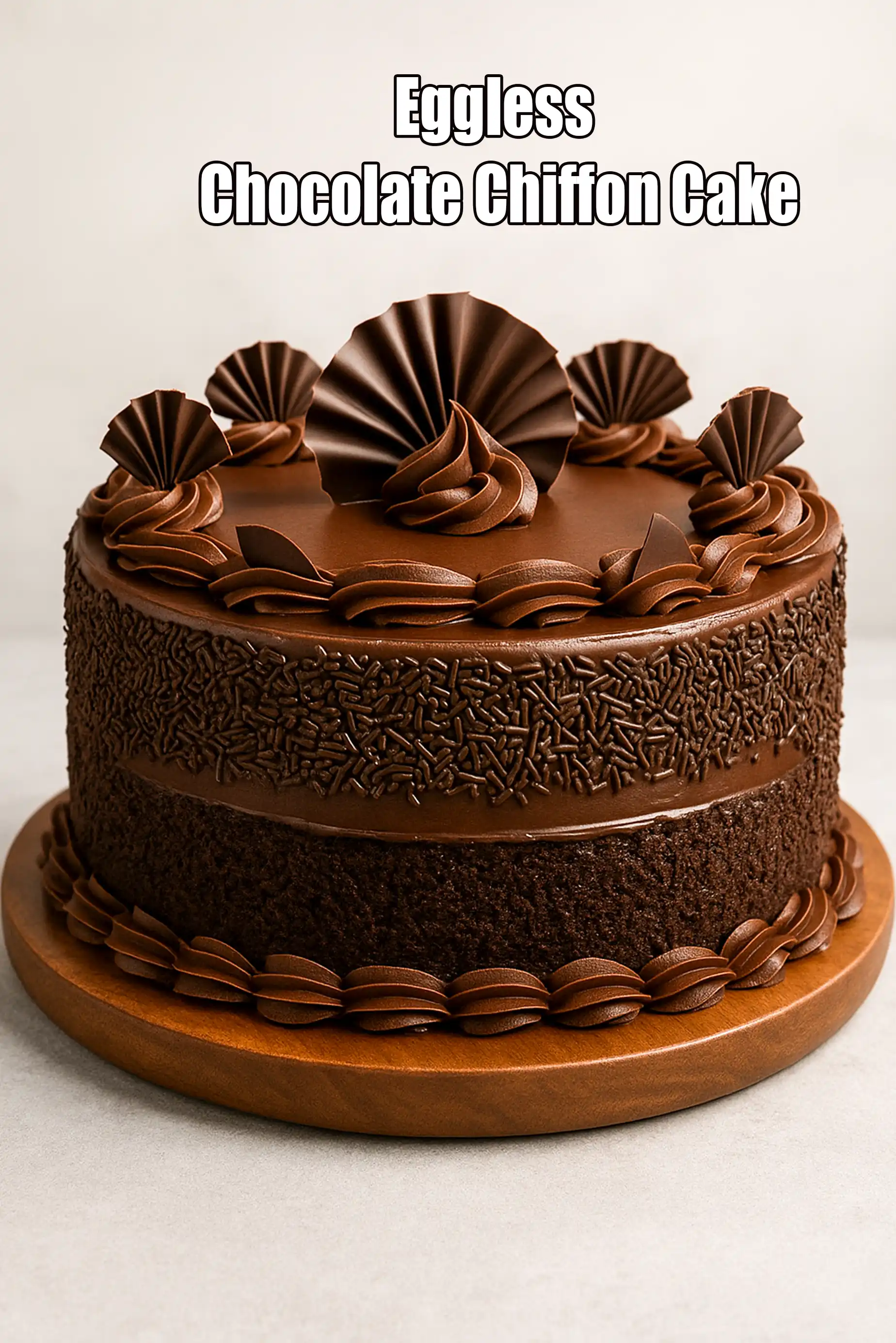 Eggless Chocolate Chiffon Cake recipe | Vegetarian Chocolate Chiffon Cake | Indian style Chocolate Chiffon Cake |