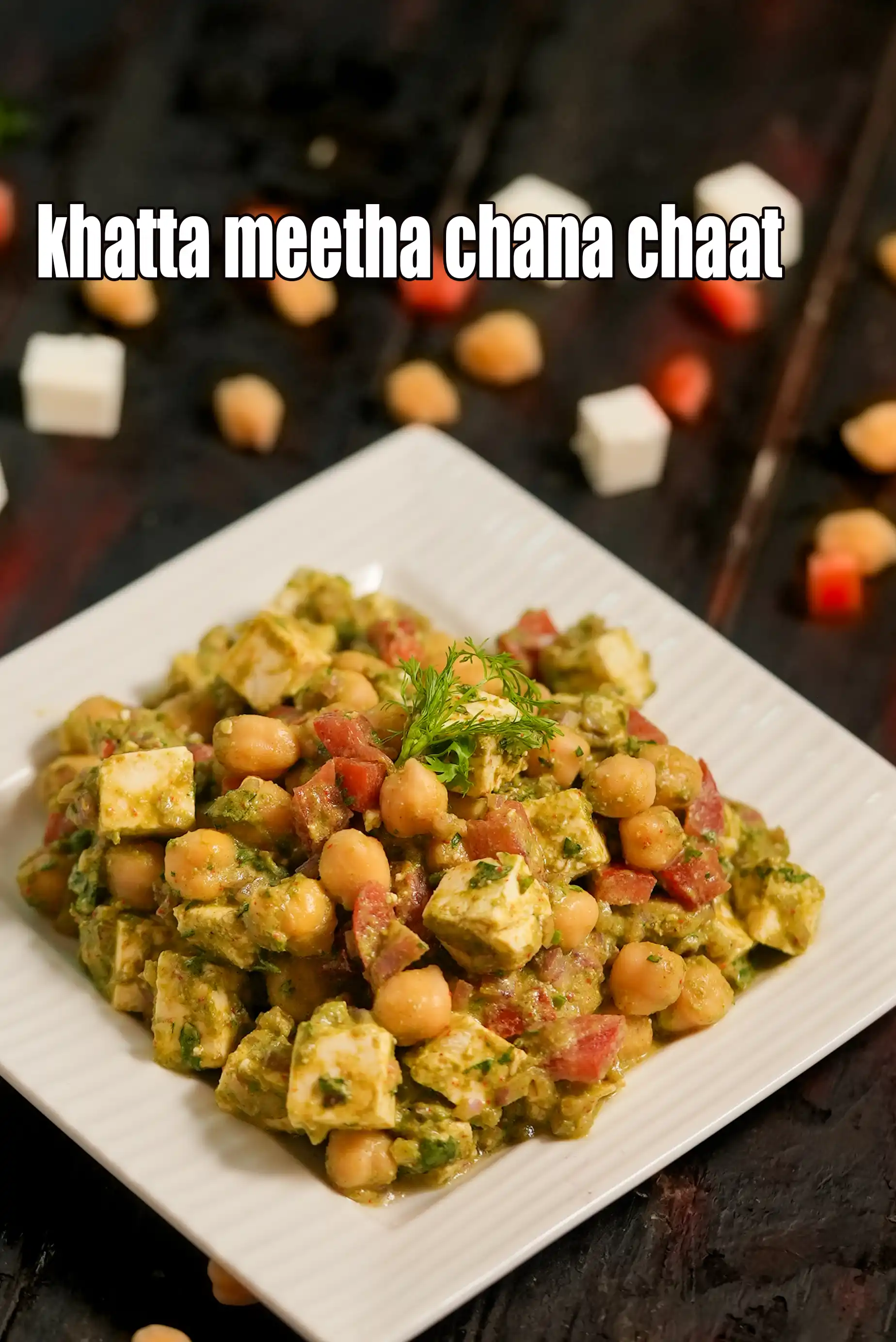 khatta meetha chana chaat recipe | chickpeas chaat | healthy snack for kids |