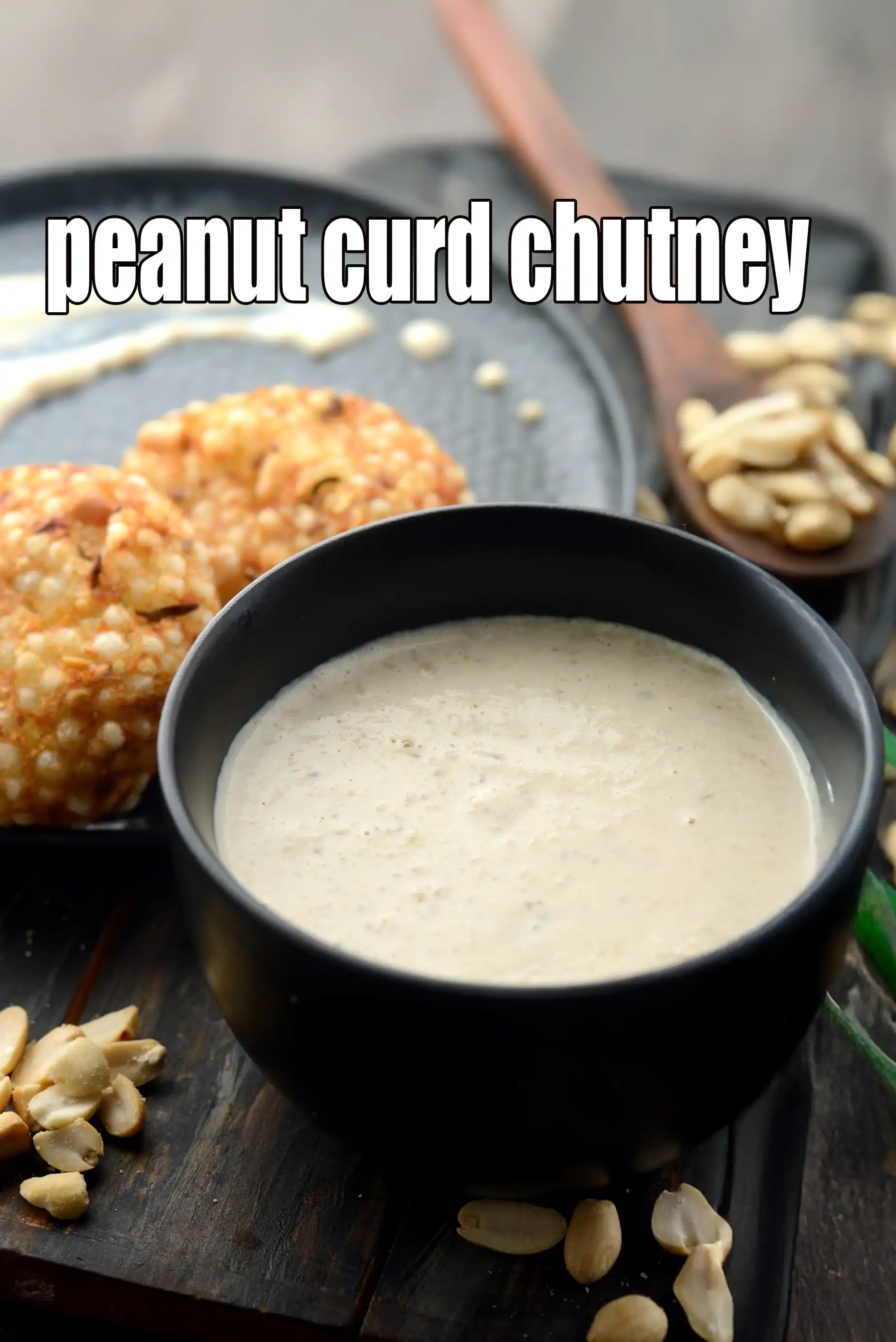 peanut curd chutney recipe  | faral chutney | farali chutney for sabudana vada | healthy shingdana chutney |