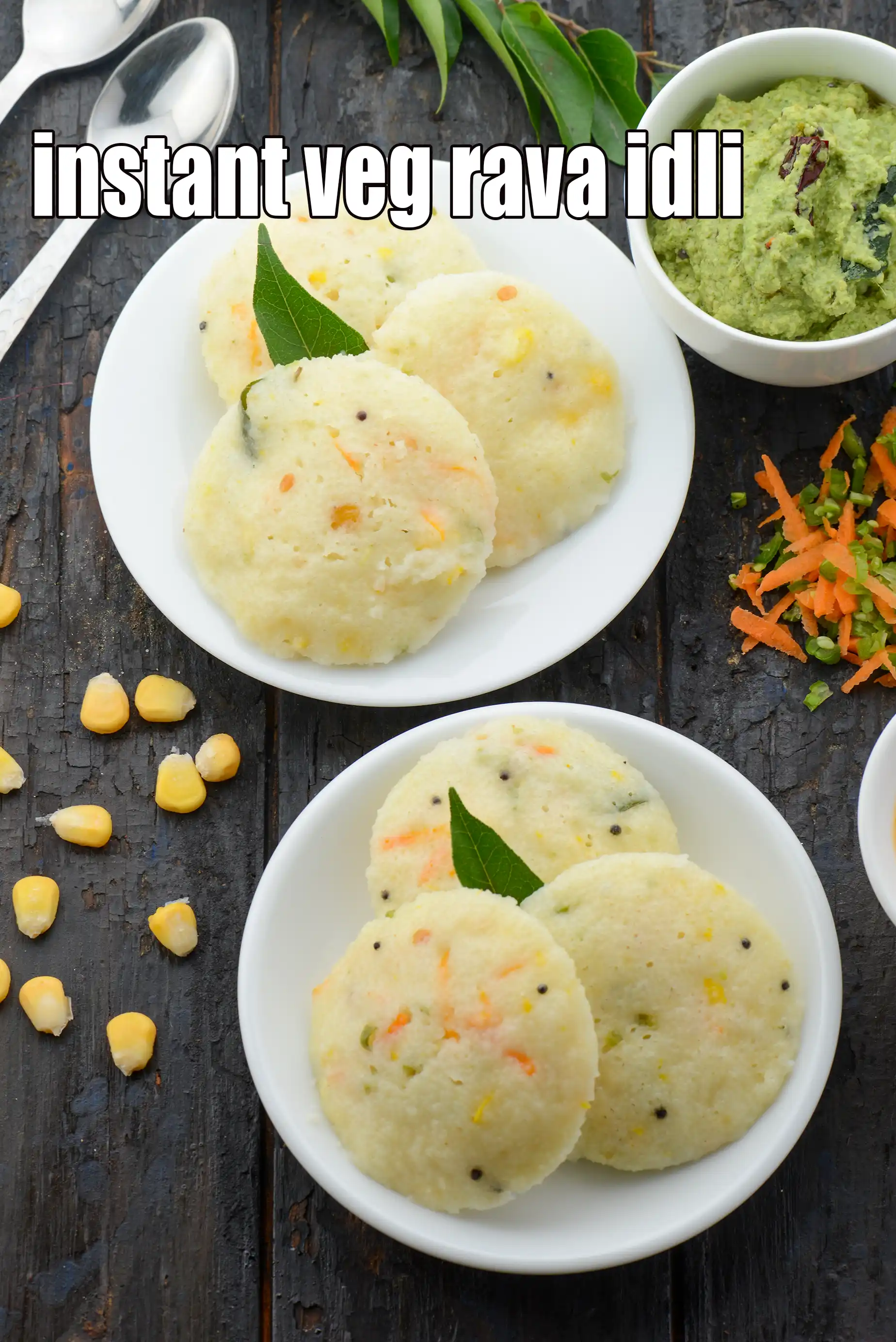 instant veg rava idli recipe | vegetable rava idli with coconut chutney | Indian vegetable suji idli for breakfast | instant semolina idli |