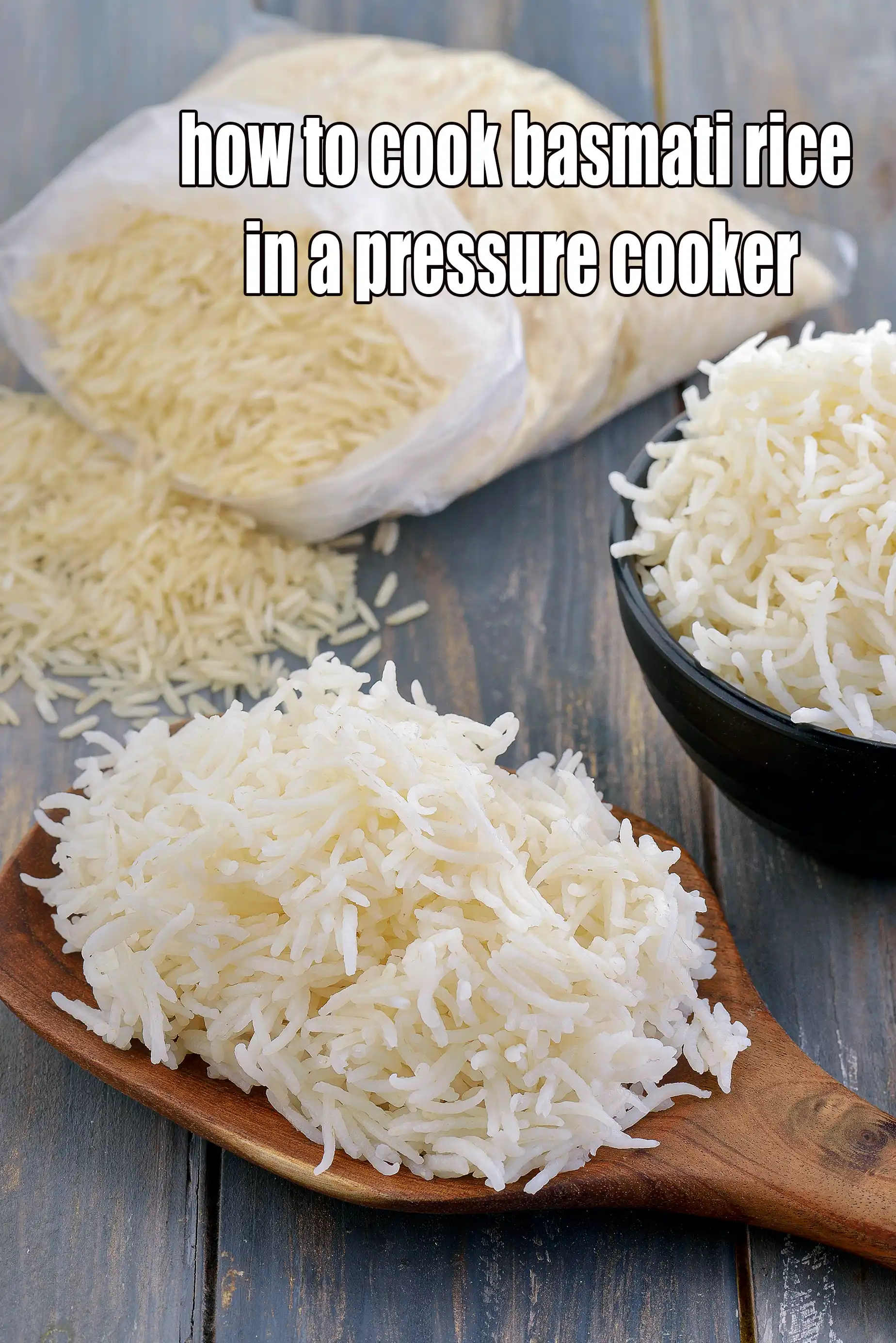 basmati rice in a pressure cooker recipe | how to cook basmati rice in a pressure cooker | Indian style basmati rice recipe |