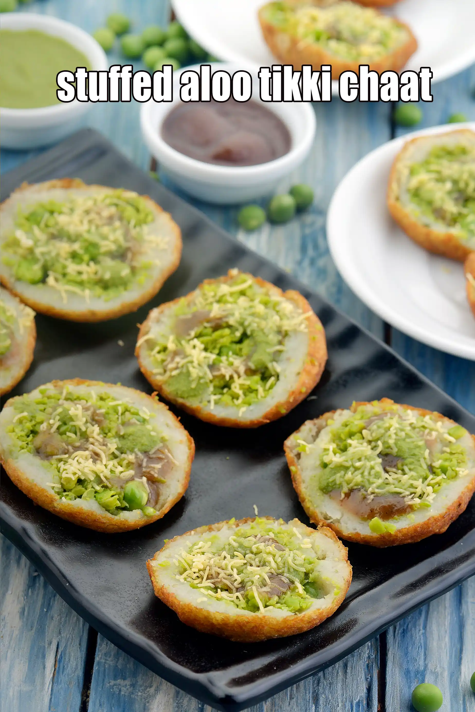 stuffed aloo tikki chaat recipe | crispy aloo tikki | stuffed aloo patties chaat |