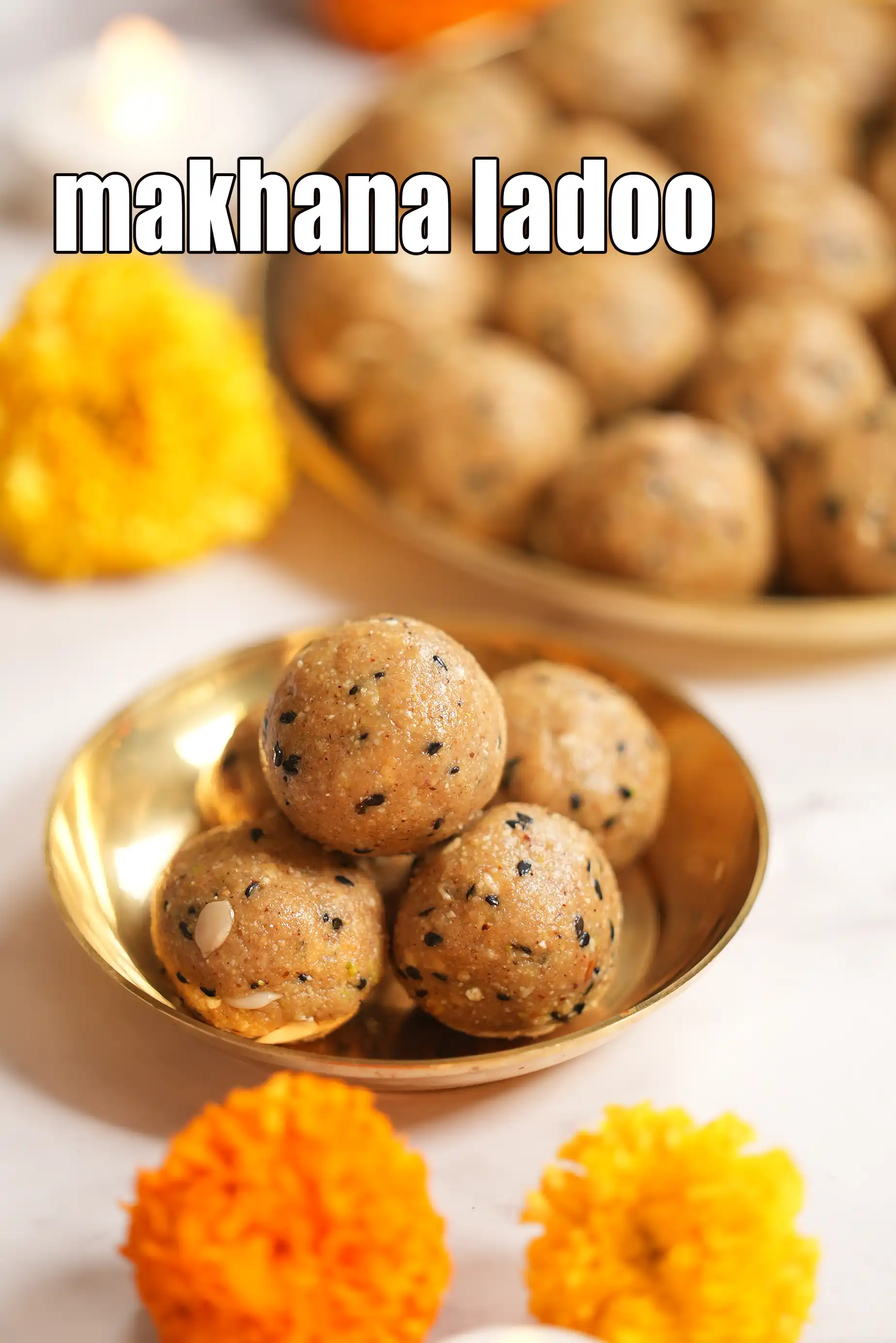makhana ladoo | makhana dry fruit ladoo | makhana laddu | makhana gud ladoo |
