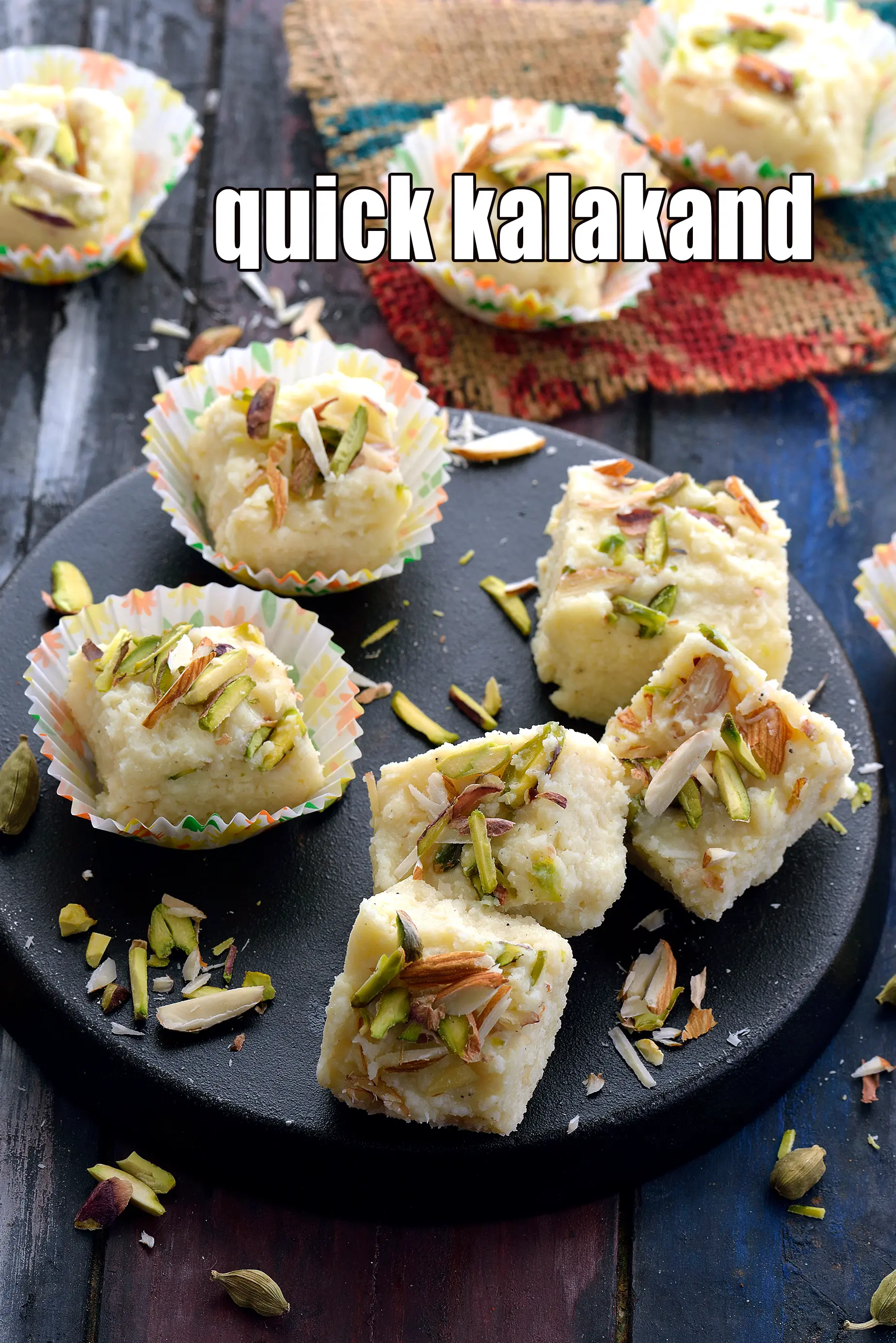 quick kalakand | instant kalakand | kalakand sweet | kalakand made with paneer | indian mithai |