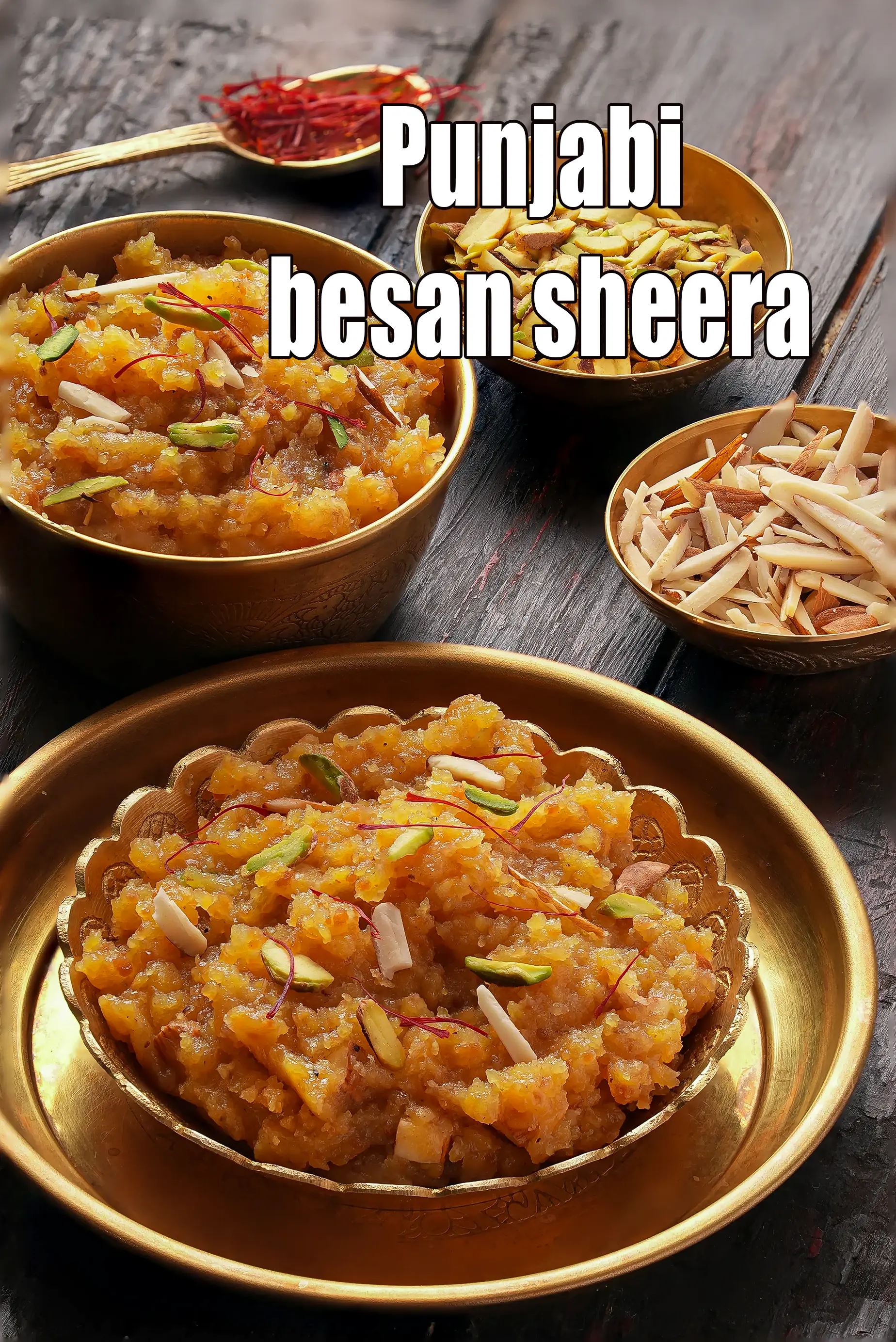 Punjabi besan sheera recipe |  Rajasthani besan ka sheera with milk | Uttar Pradesh  gram flour sheera |