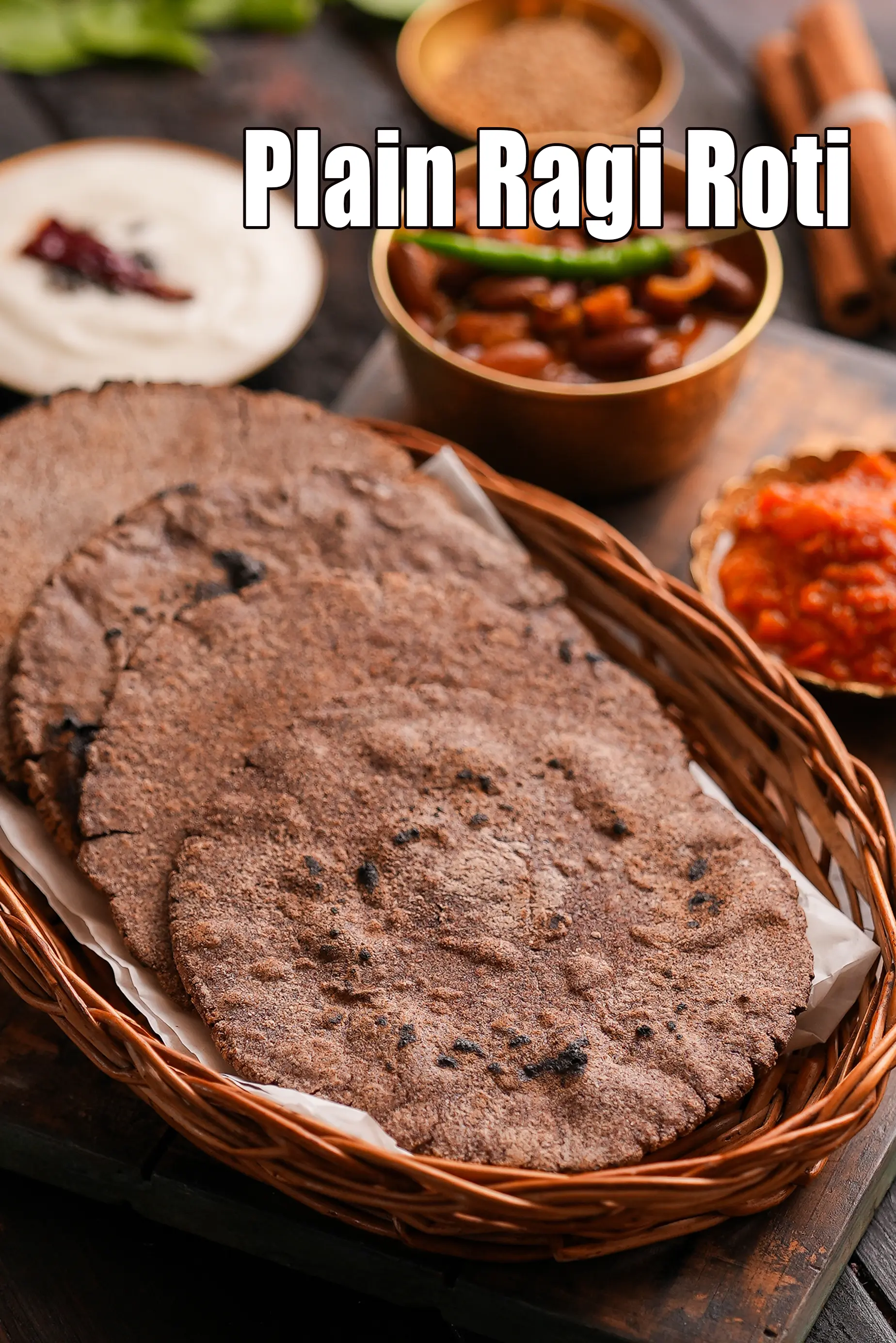 plain ragi roti recipe | soft ragi roti | plain nachni roti | gluten-free nachni roti |