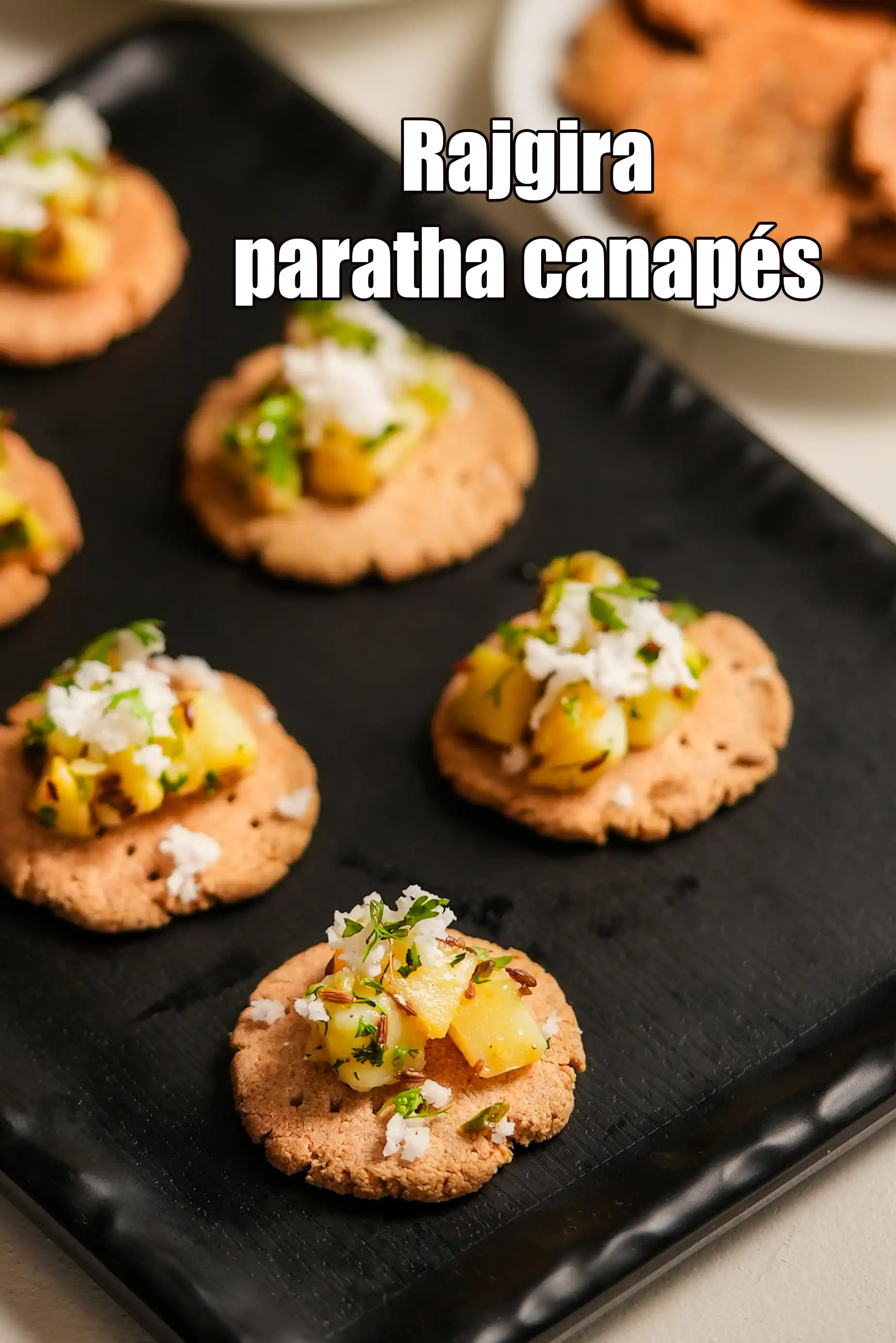 Rajgira paratha canapés recipe | Amaranth Flour Canapés | farali paratha potatoe canapés |