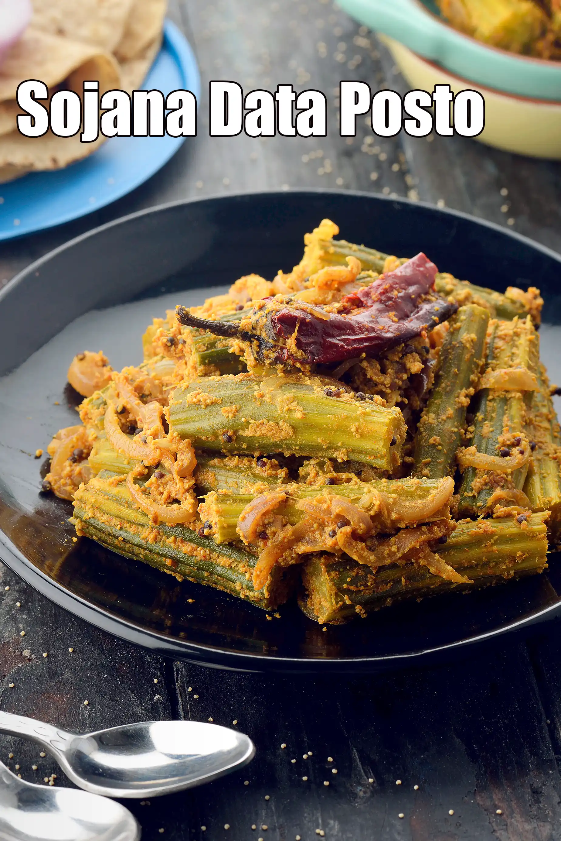 Sojana Data Posto recipe |  Dry Drumstick and Poppy Seeds Sabzi |