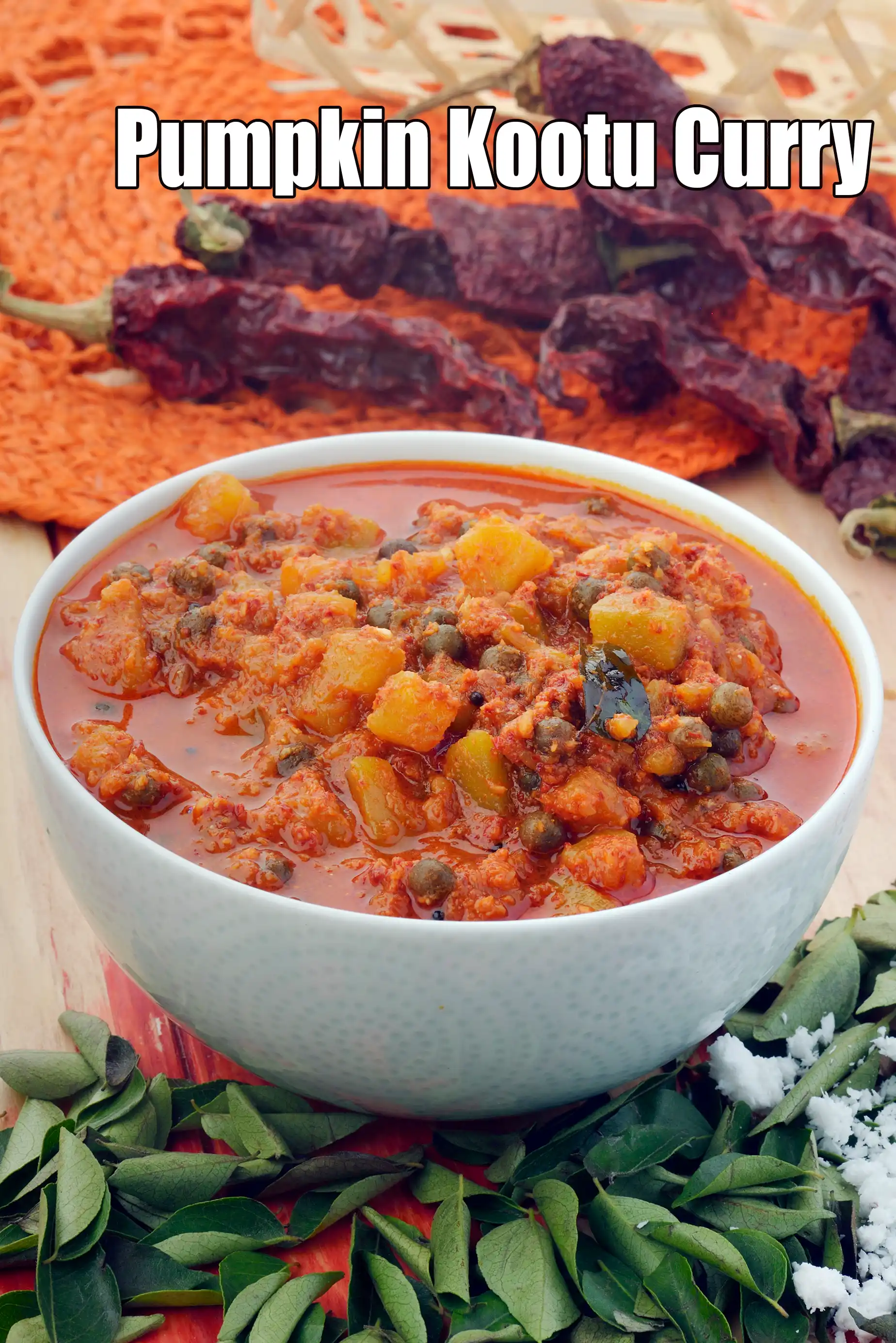 Pumpkin Kootu Curry,  Pumpkin and Kala Vatana Subzi