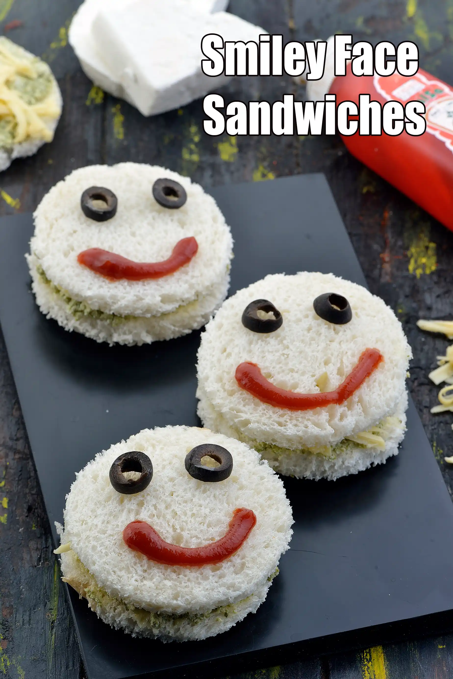 Smiley Face Sandwiches
