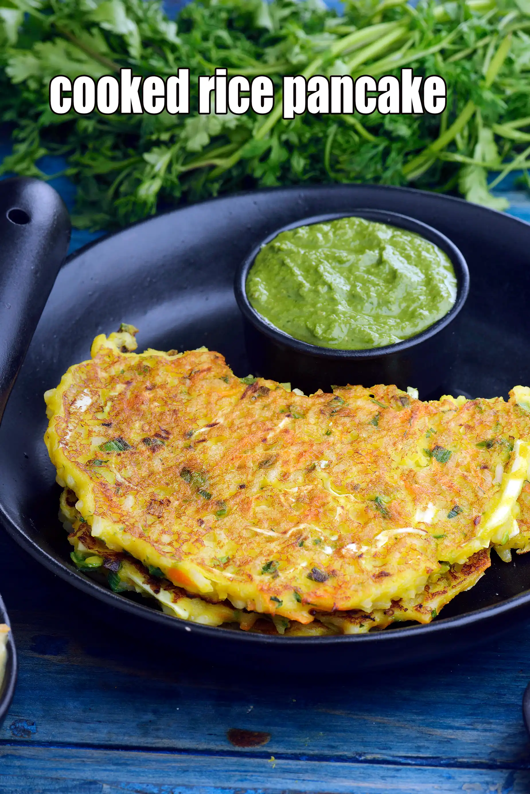 cooked rice pancake recipe | rice pancakes Indian style | leftover rice pancake | chawal ka cheela |