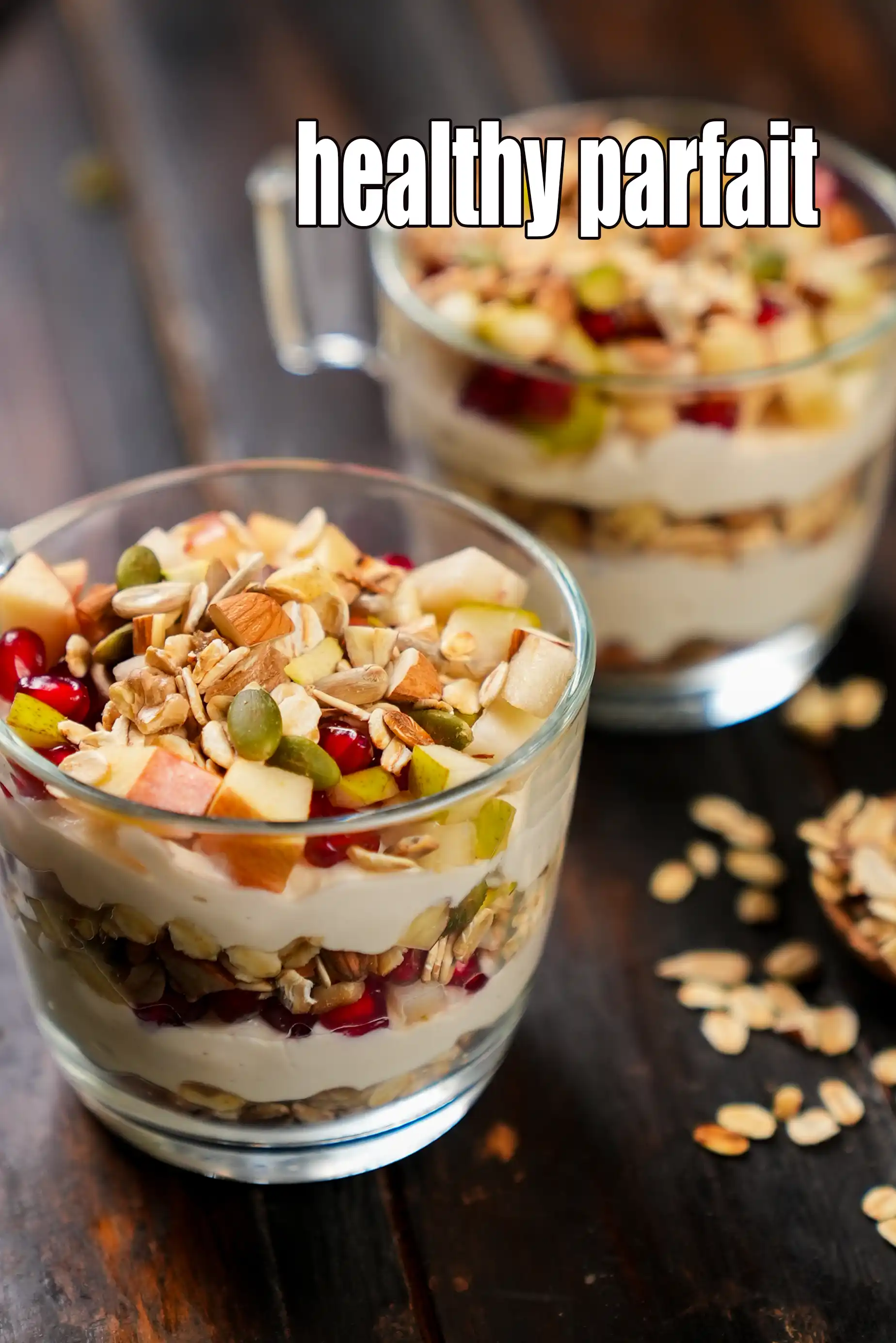 healthy parfait recipe | Indian style yoghurt parfait | diabetes friendly fruit and yogurt parfait |
