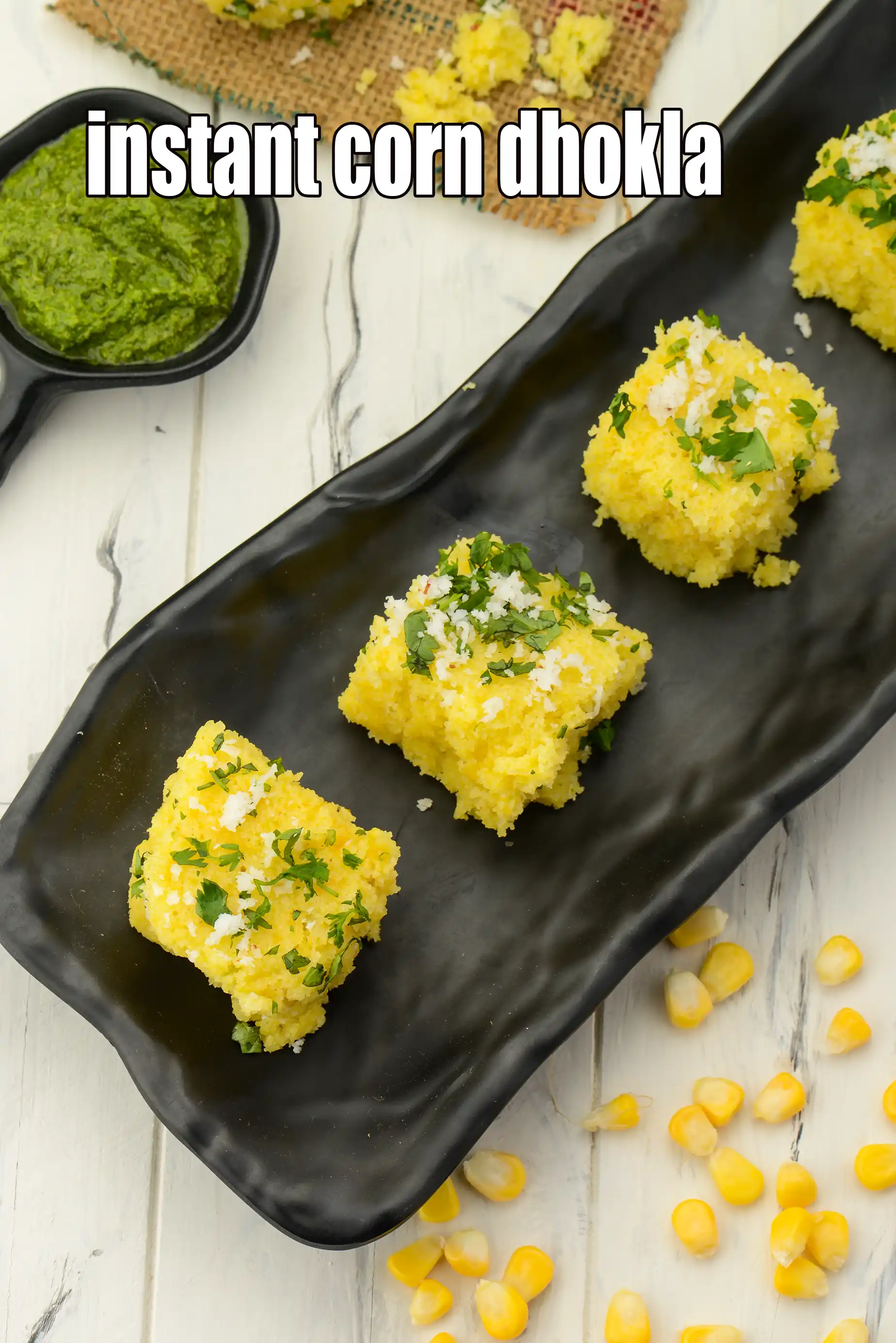 instant corn dhokla recipe | Indian rava corn dhokla | makai dhokla | sweet corn dhokla steamed snack |
