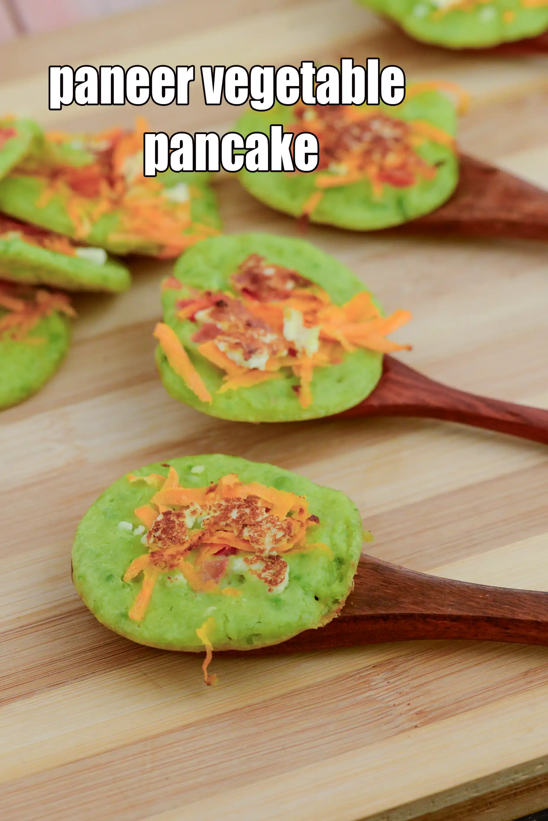 paneer vegetable pancake recipe | Indian pancakes with green peas, tomatoes and carrot | vegetable cheela with besan and rice flour |