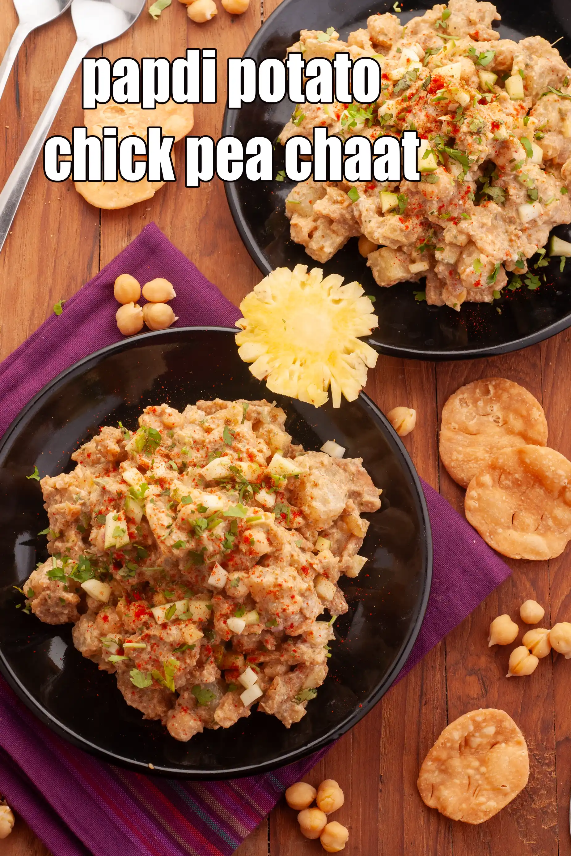 papdi potato chick pea chaat recipe | dahi papdi aloo kabuli chana chaat |