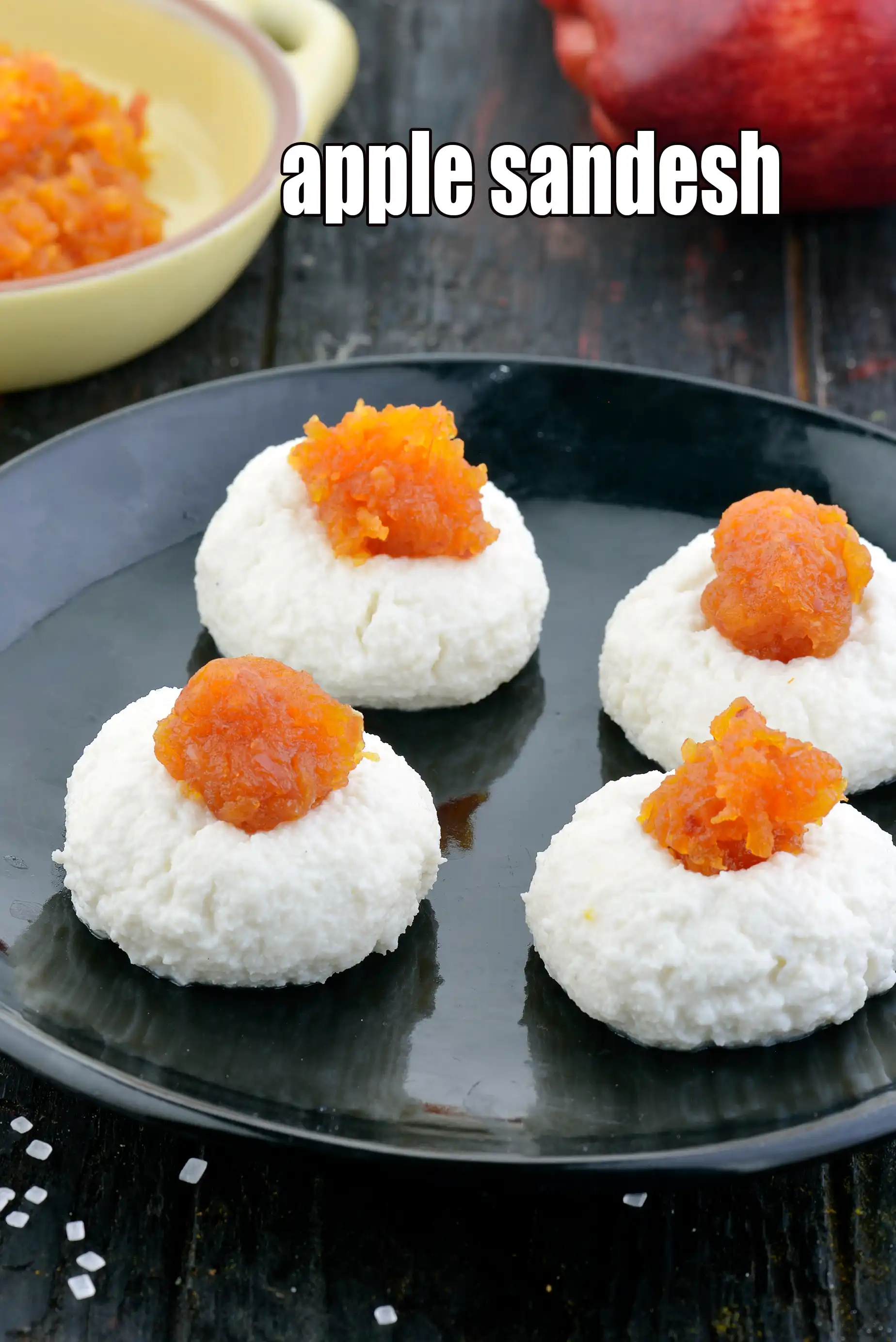 apple sandesh recipe | quick apple sandesh | Indian mithai |