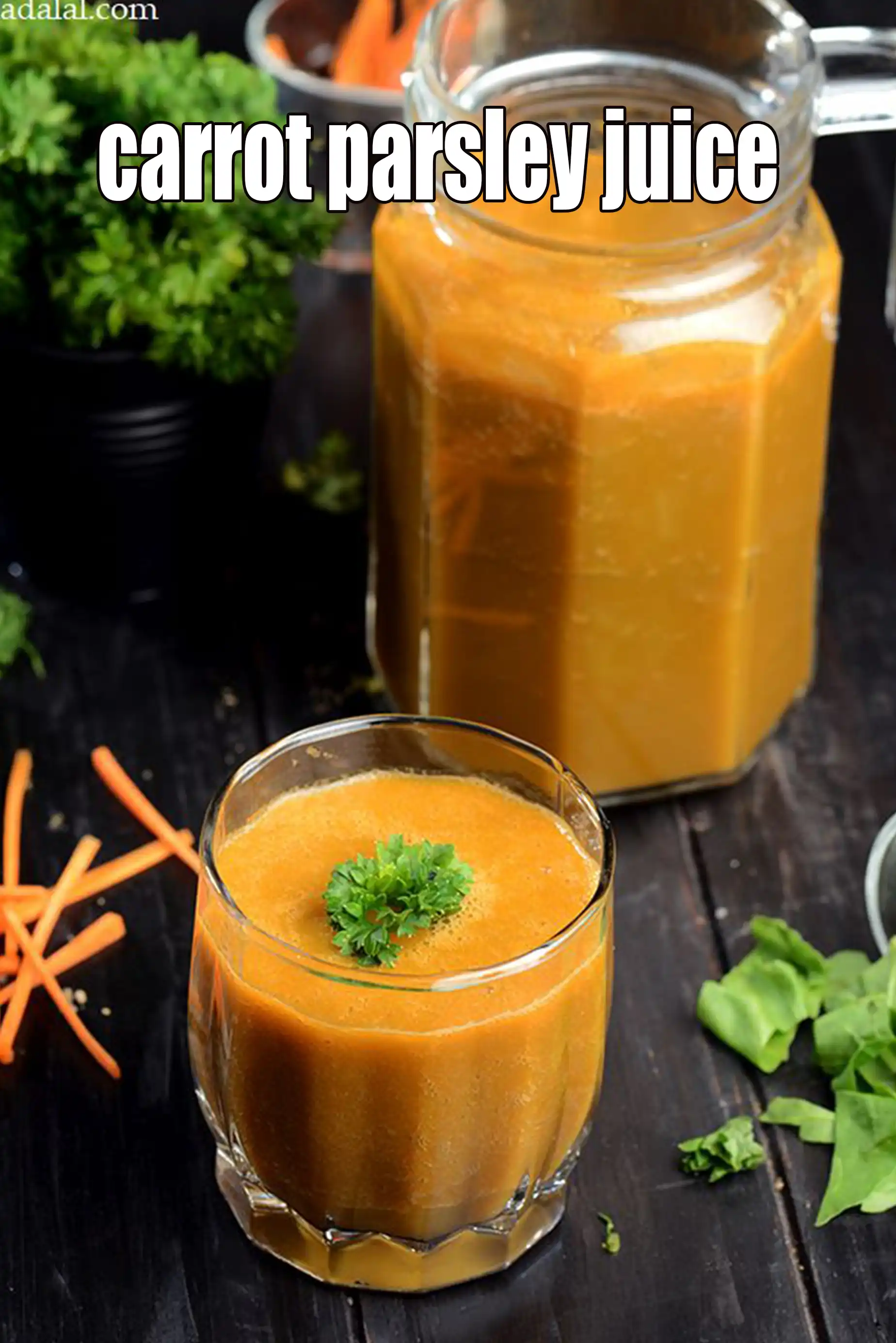 carrot, spinach and parsley juice recipe |?Indian carrot parsley juice | spinach carrot celery juice for detox |