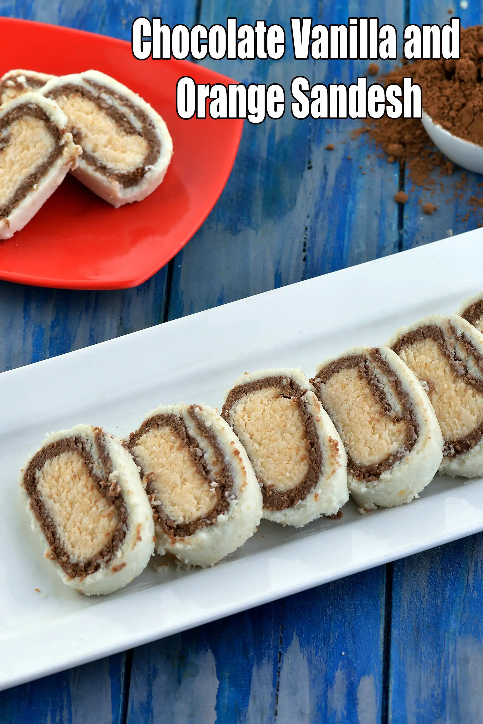Chocolate Vanilla and Orange Sandesh  | Bengali  Mithai |