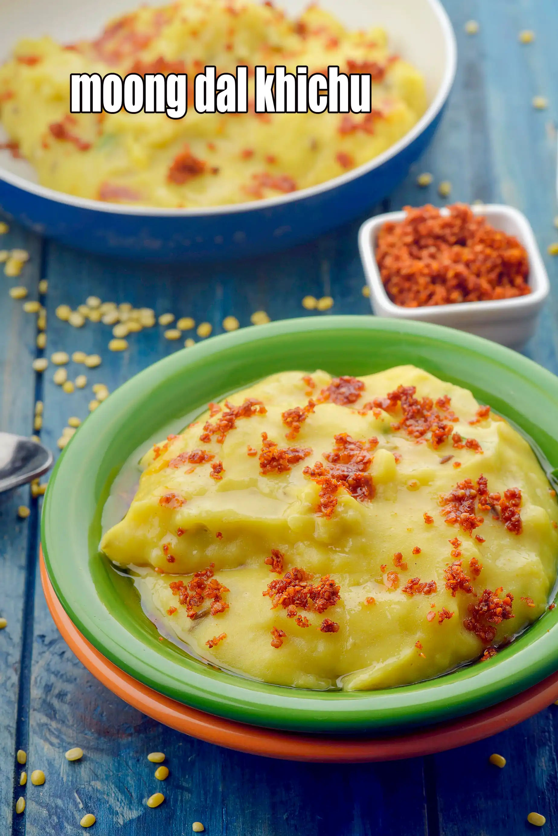 moong dal khichu recipe | Gujarati yellow moong dal khichu | Gujarati quick khichu snack | healthy khichu |
