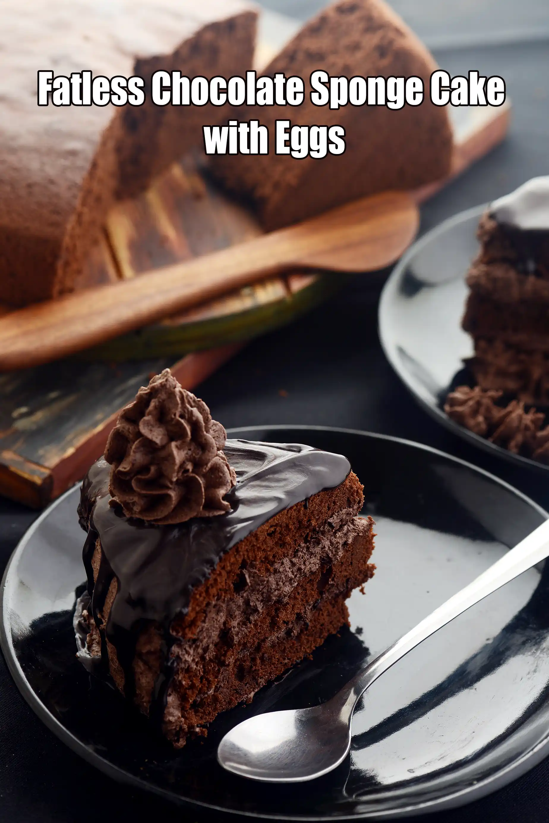 Fatless Chocolate Sponge Cake with Eggs