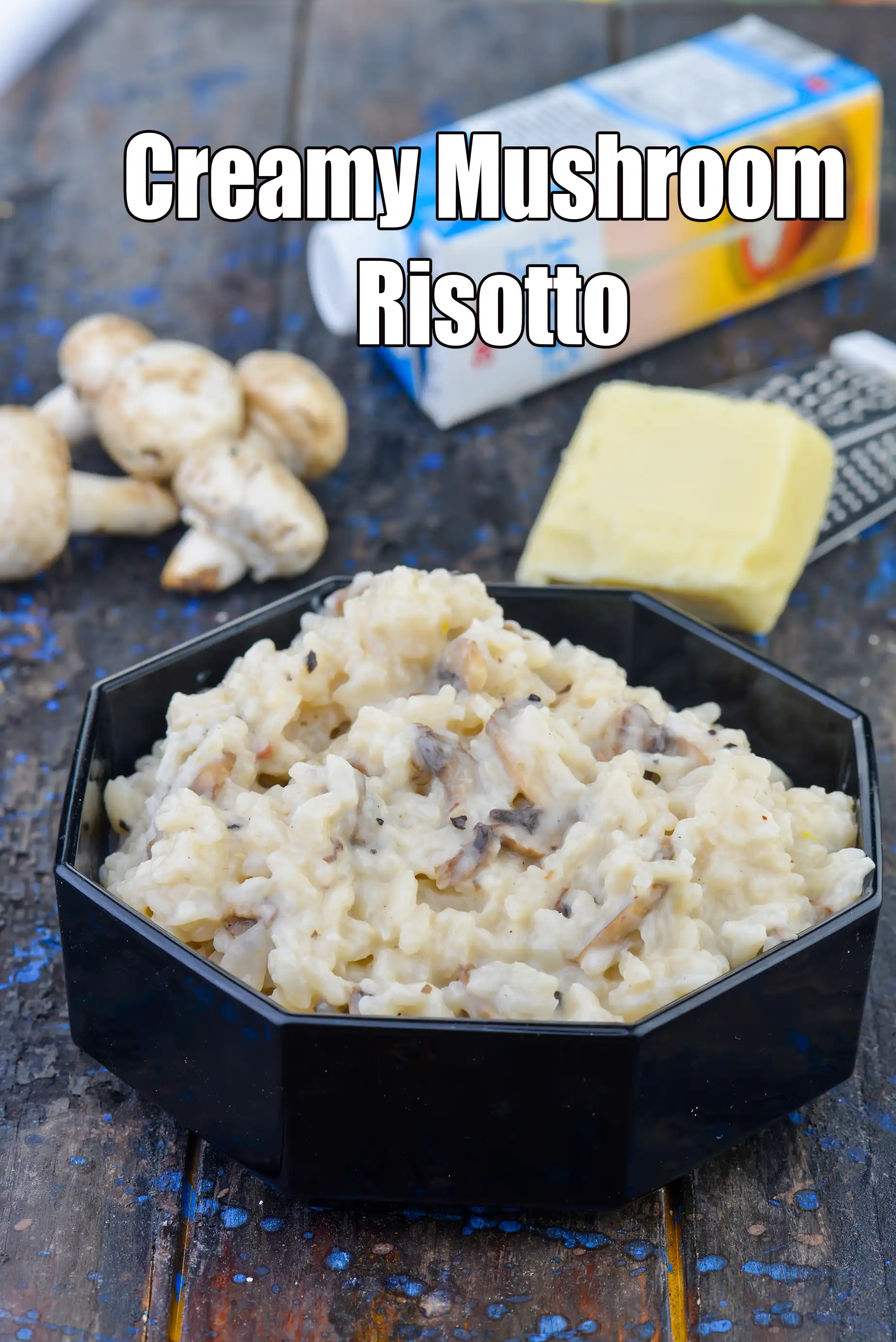 Creamy Mushroom Risotto | Indian style Mushroom Risotto |  Vegetarian  Risotto |