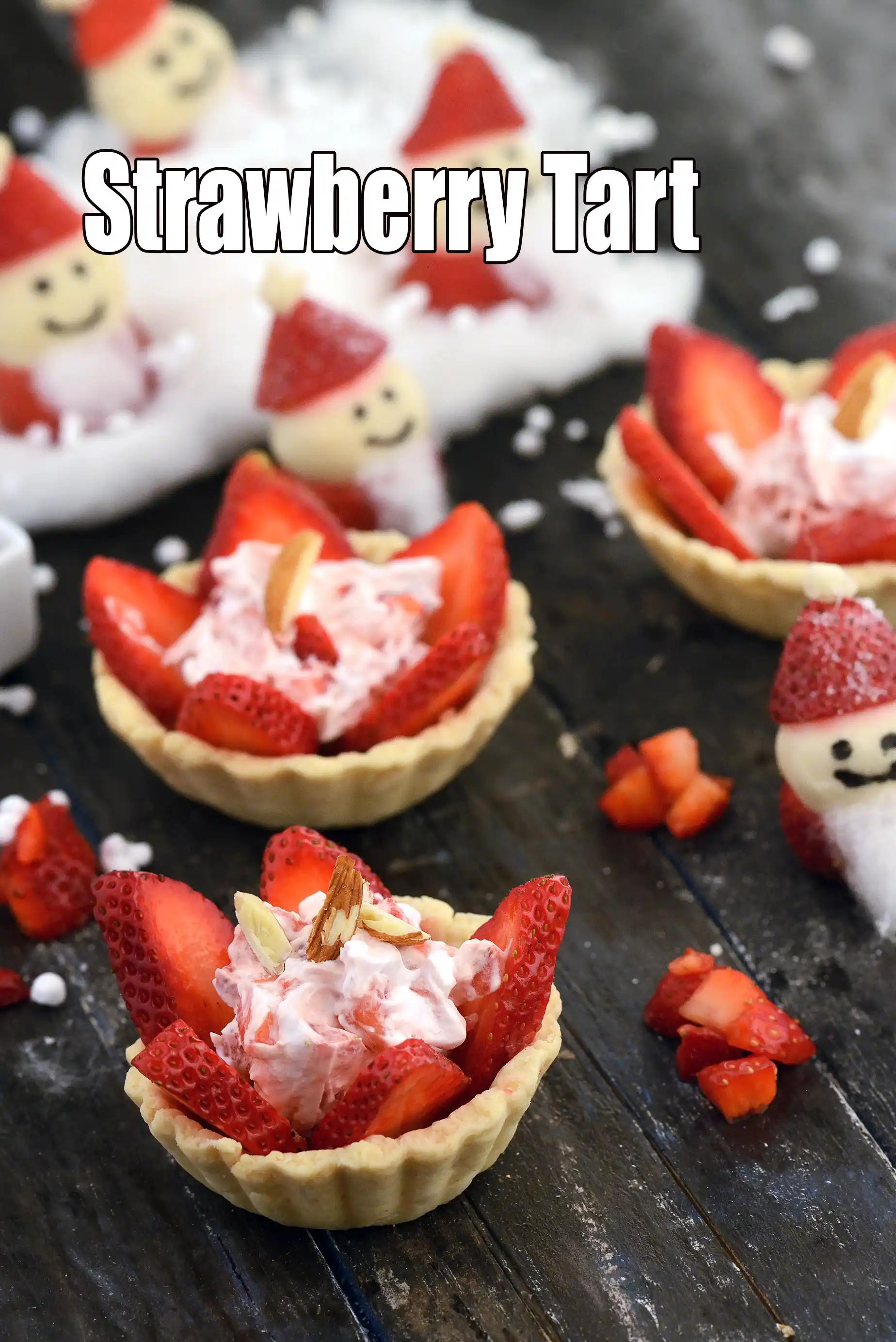 strawberry tarts recipe | Indian style strawberry tarts | eggless strawberry tarts |