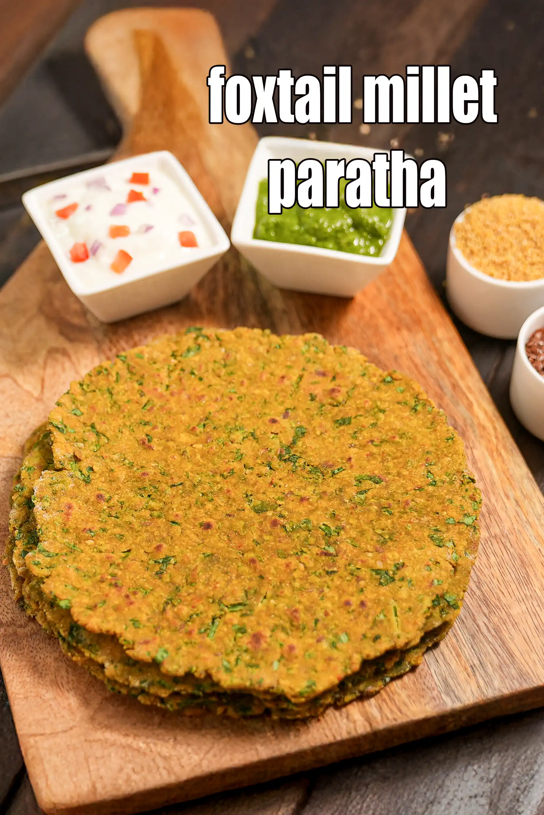 foxtail millet paratha recipe | multi flour spinach paratha | millet spinach thepla