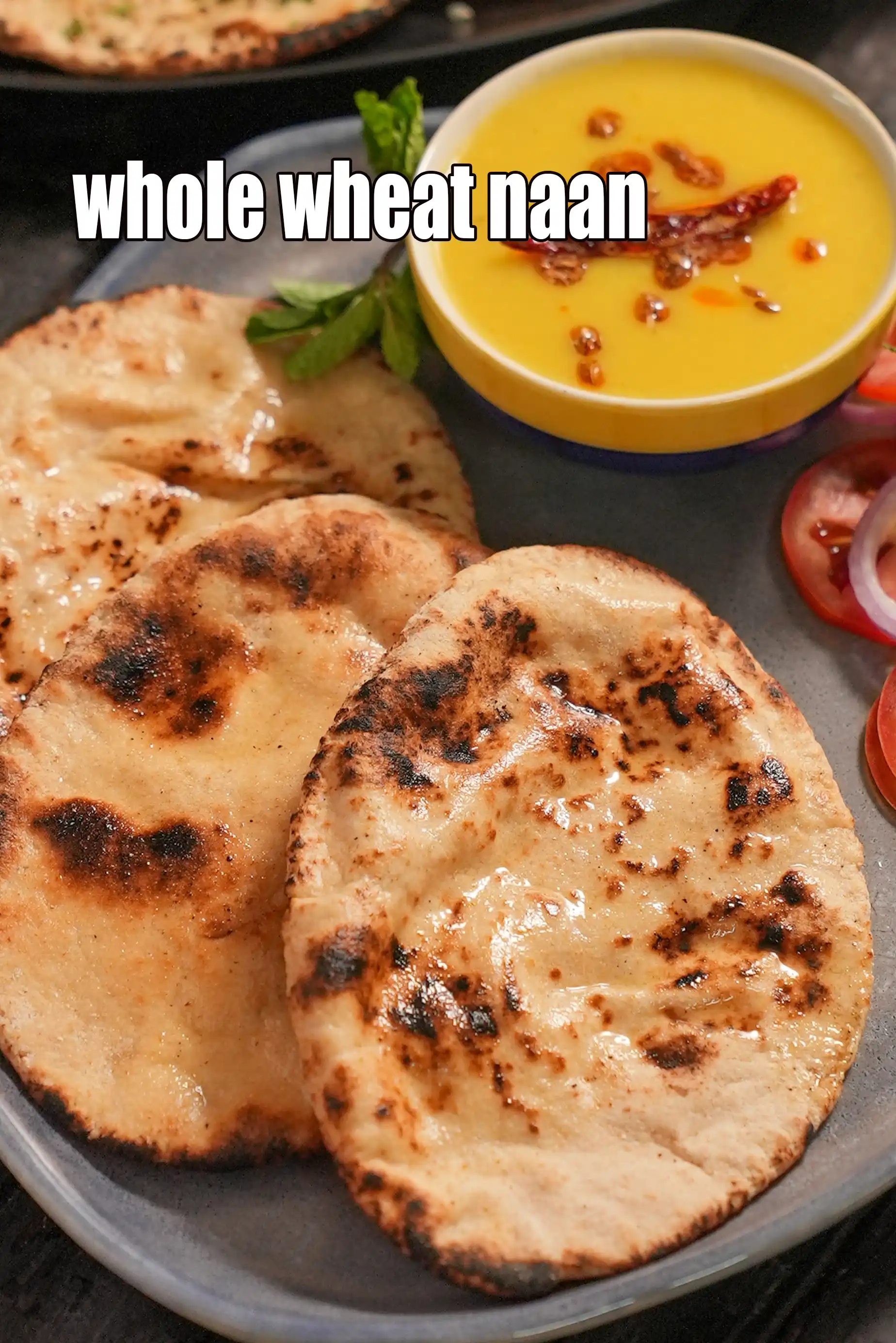 whole wheat naan recipe |?whole wheat naan using instant yeast | whole wheat naan on tava |