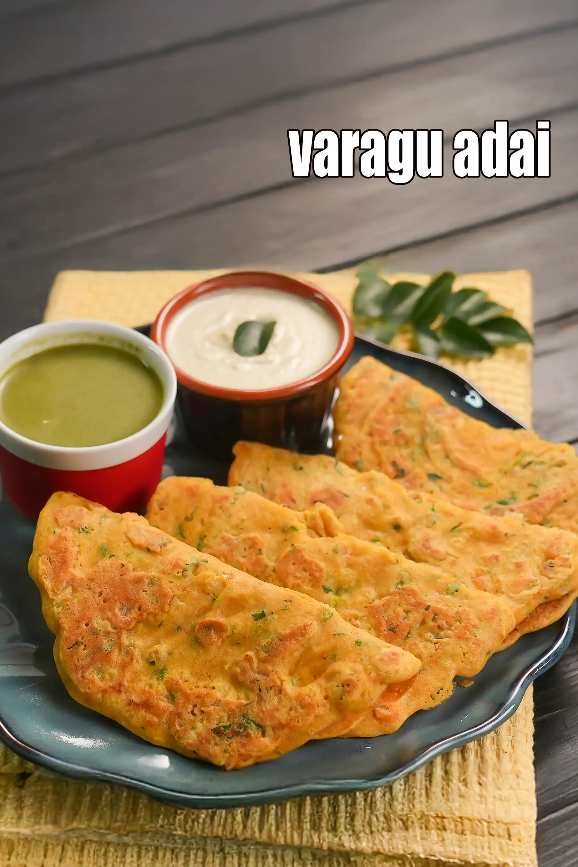 varagu adai recipe | healthy kodri and dal uttapam | kodo millet adai |