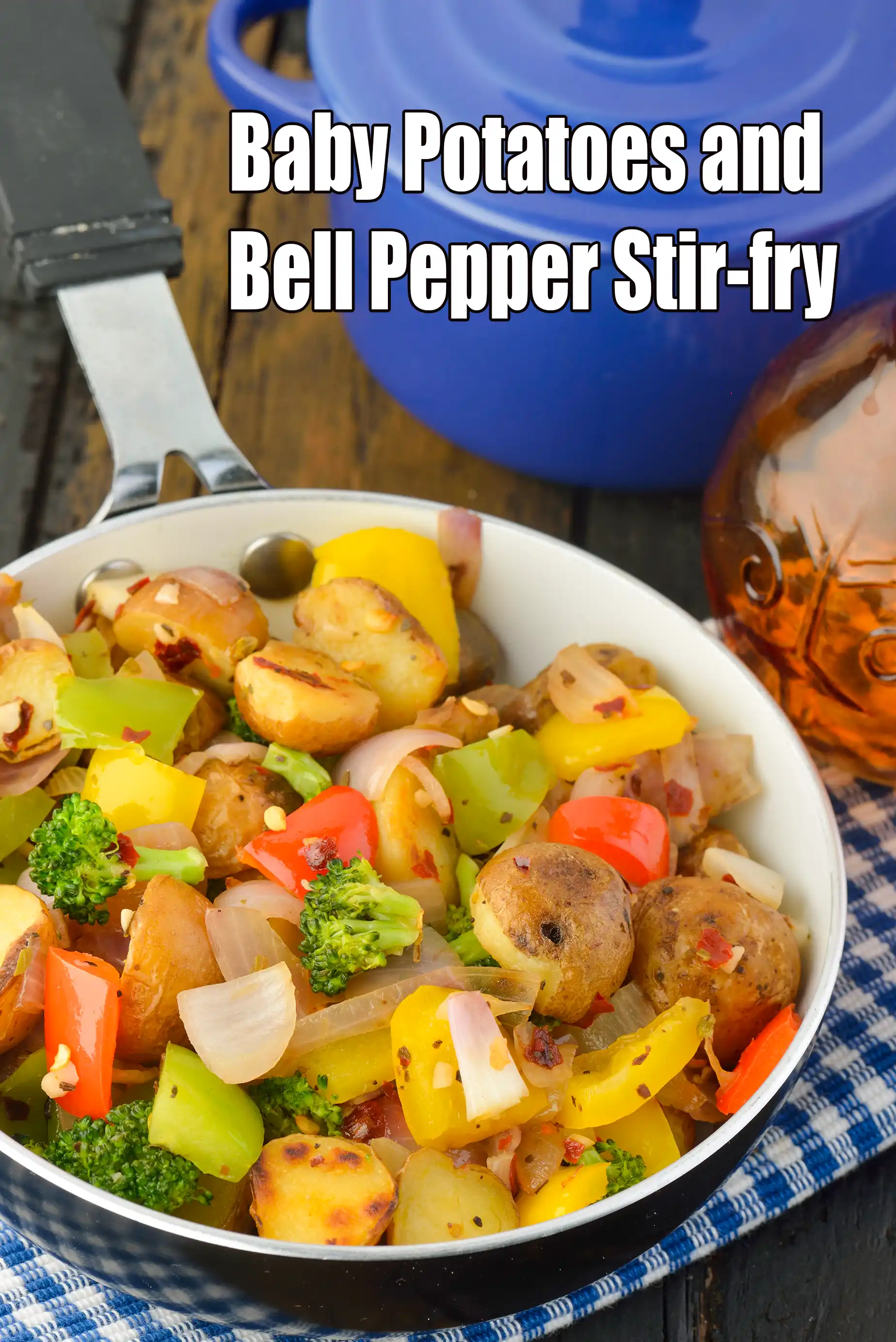 Baby Potatoes and Capsicum  Stir-fry | Garlic Veggie Baby Potato Stir-Fry | Herb Baby Potato Vegetable Sauté |