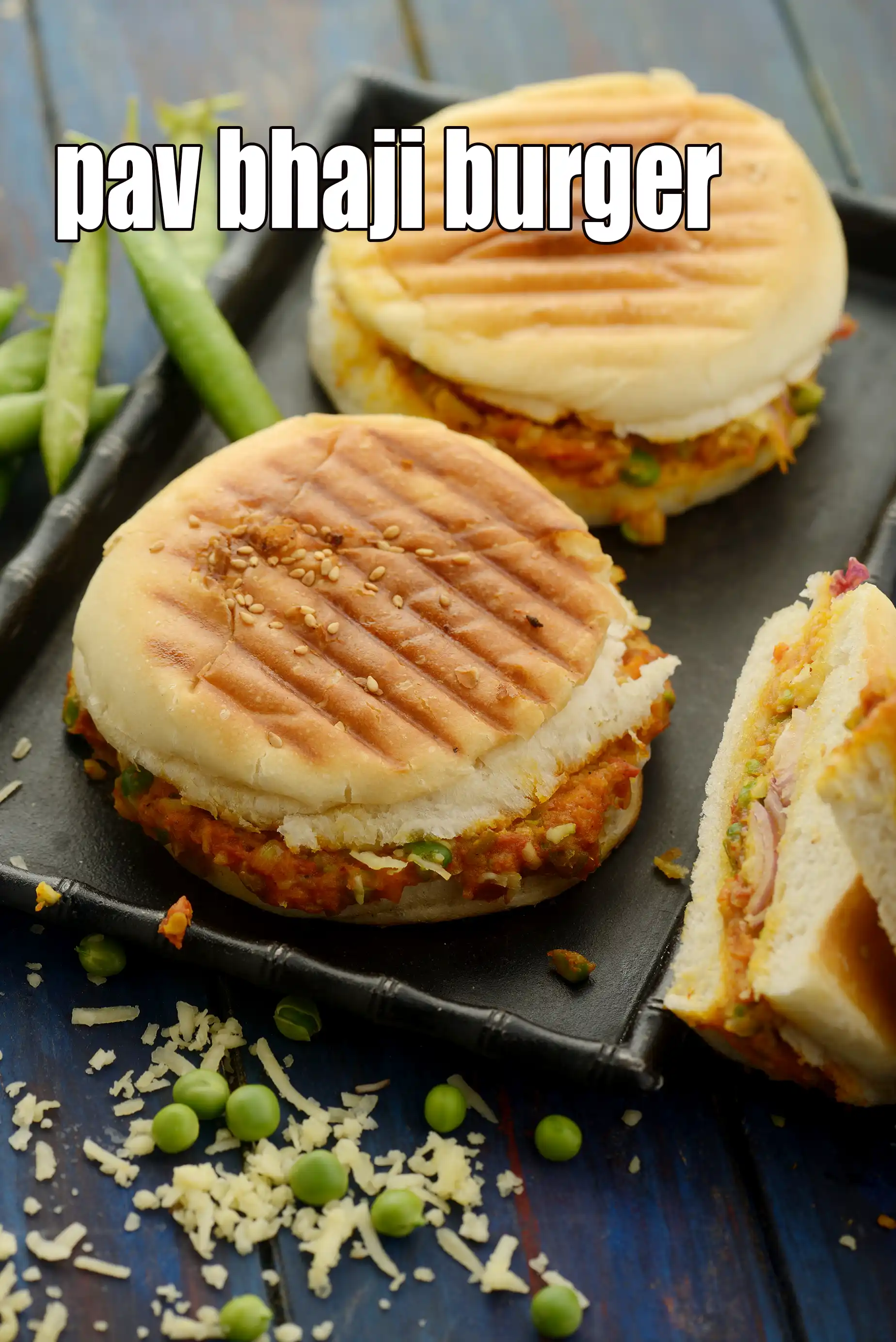 pav bhaji burger recipe | Indian style pav bhaji burger | pav bhaji burger made on griller or tawa |