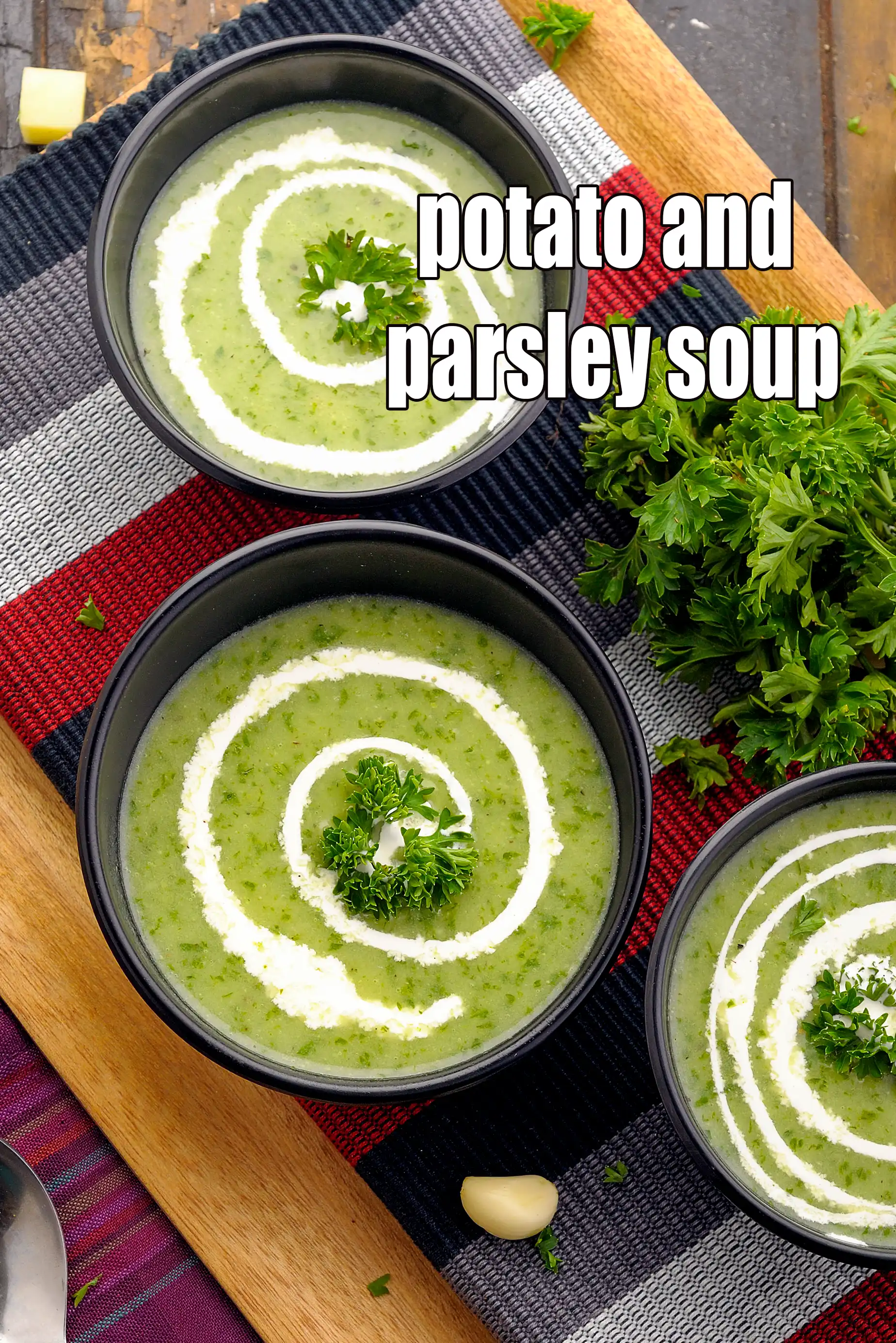 potato and parsley soup | Indian style parsley potato soup | creamy potato and parsley soup |