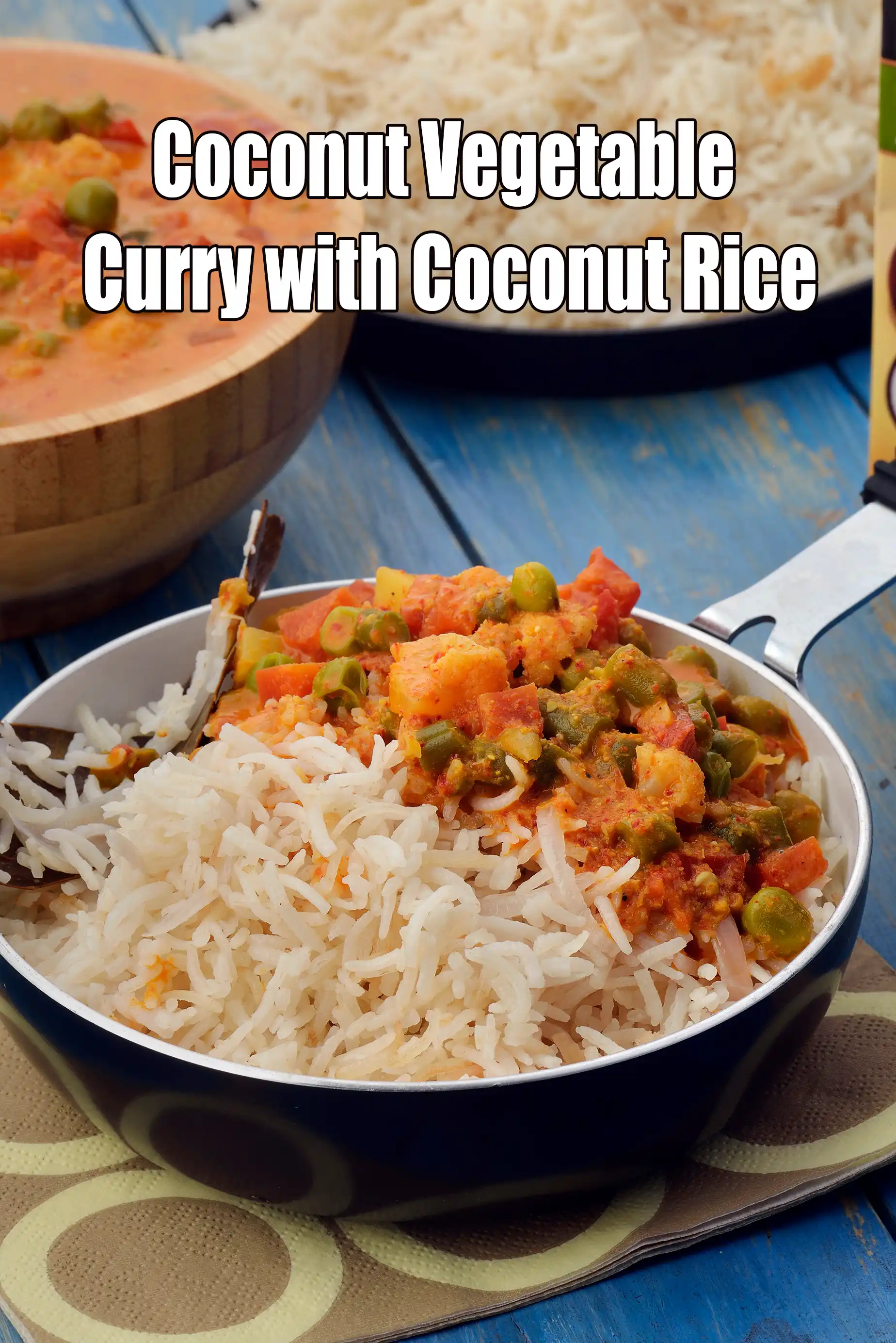 Coconut Vegetable Curry With Coconut Rice Recipe | Tarla Dalal