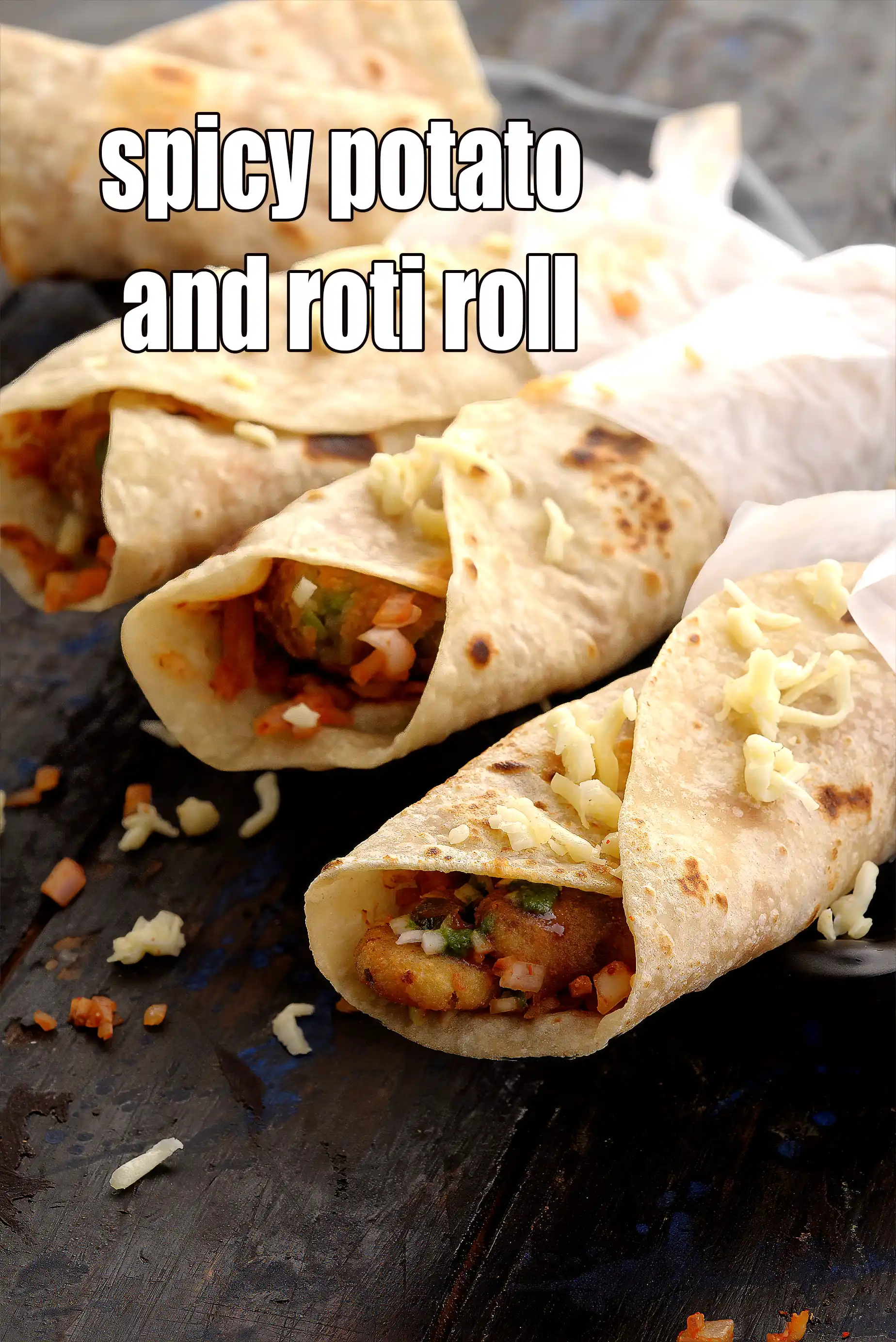 Calories in Spicy Potato and Roti Roll