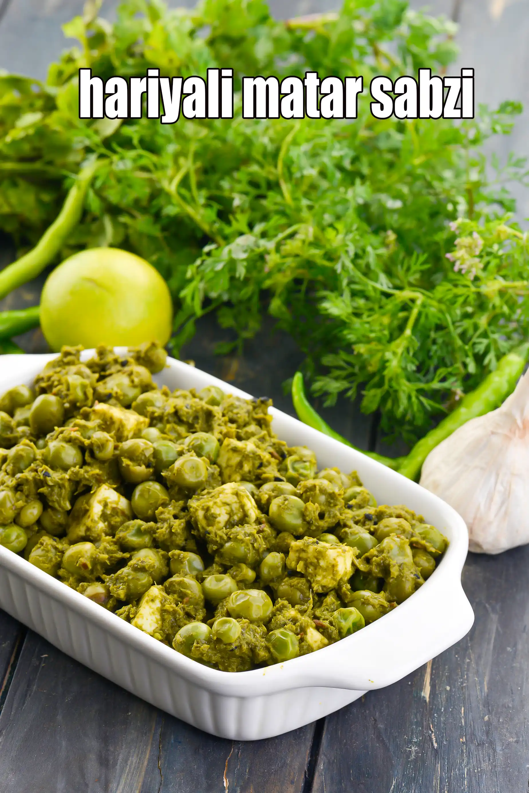 Hariyali Matar Sabzi Recipe (North Indian Hariyali Matar) | Tarla Dalal