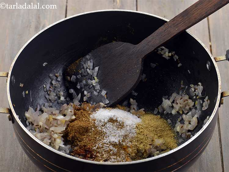 Step 24 – <p>Add the cumin seeds powder and salt.</p>