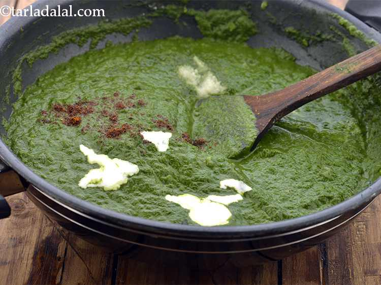 Step 22 – <p>Finally add the fresh cream to the&nbsp;<strong>palak paneer | Punjabi palak paneer | homemade palak …