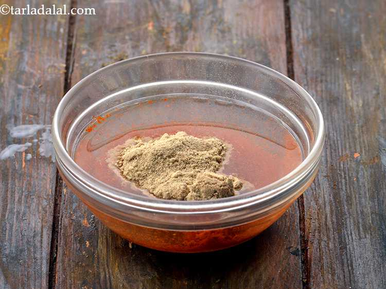 Step 17 – <p>Similarly, add the dried mango powder (amchur).</p>