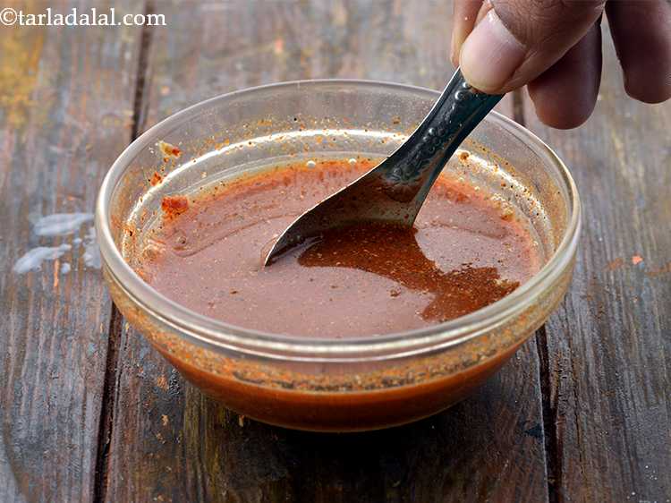 Step 20 – <p>Mix well with the help of a spoon and keep aside&nbsp;<strong>Masala Water for</strong>&nbsp;<strong>Veg Frankie</strong>.</p>