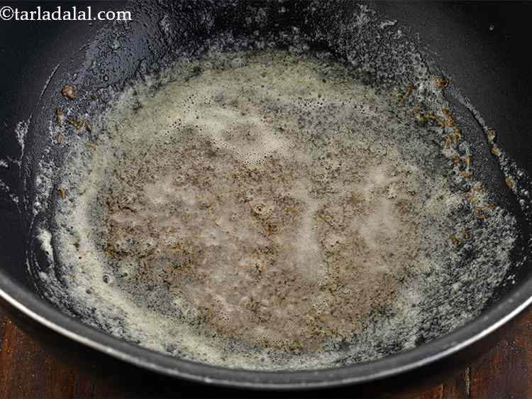 Step 12 – <p>Add cumin seeds and wait till the seeds crackle.</p>