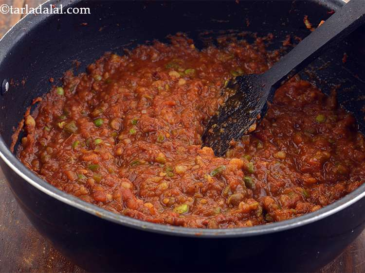 Step 25 – <p>Cook for 1 to 2 minutes, while mashing it with the help of a potato …