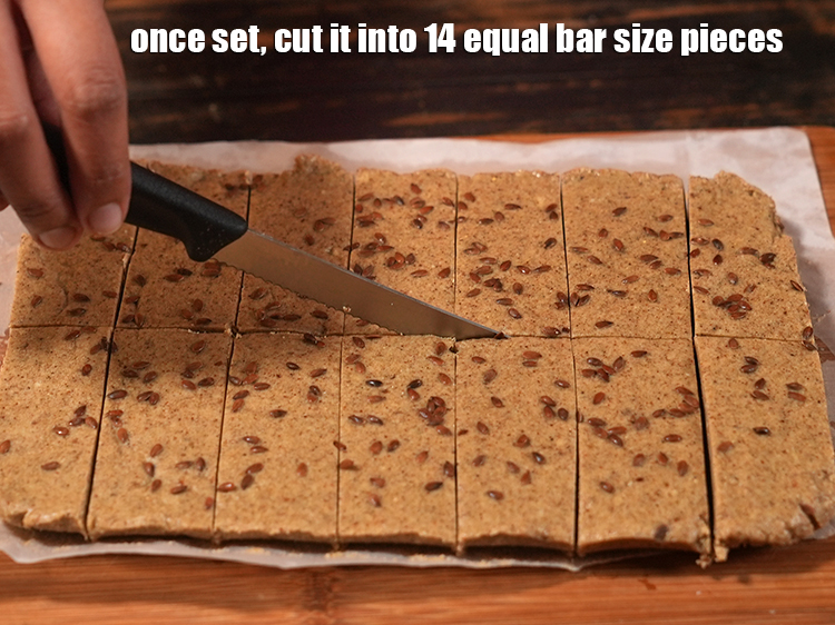 Step 27 – <p>Once set, cut it into 14 equal bar size pieces.</p>