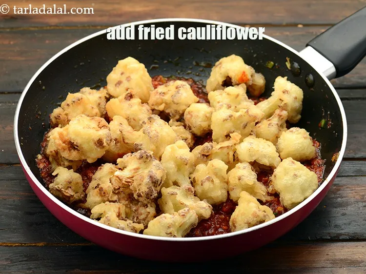 Step 35 – Add the fried cauliflower.