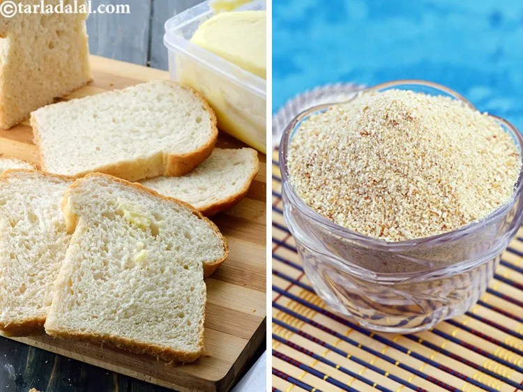 स्टेप 22 – 1&frac14; कप ताजा ब्रेड क्रम्ब्स बनाने के लिए, 7 से …