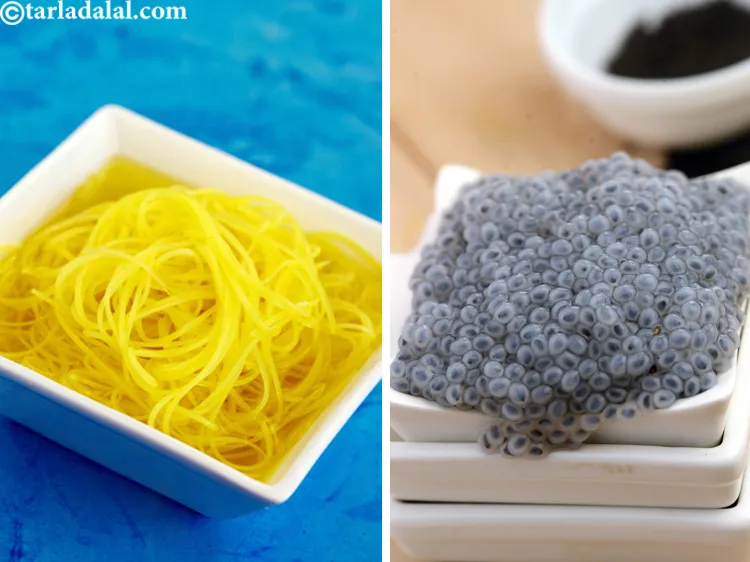 Step 7 – However, top with falooda seeds and falooda sev just before serving. &nbsp;