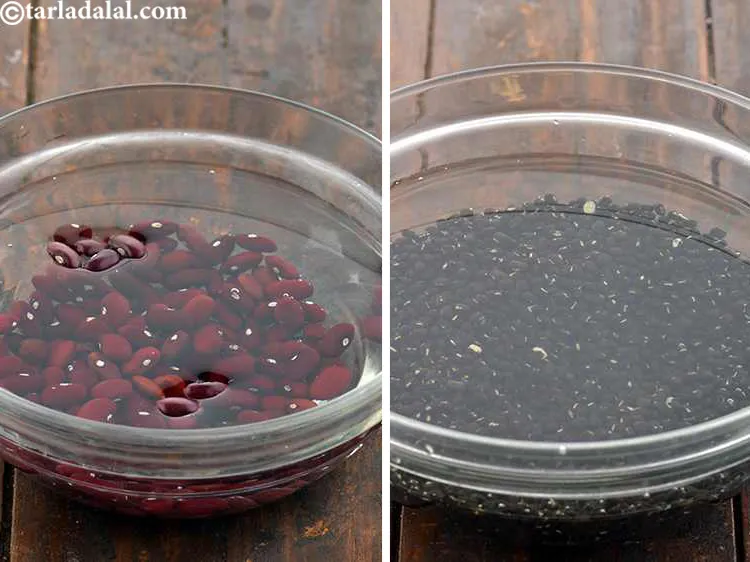 स्टेप 31 – उड़द और राजमा को रात भर भिगोना है। इसलिए इसके …